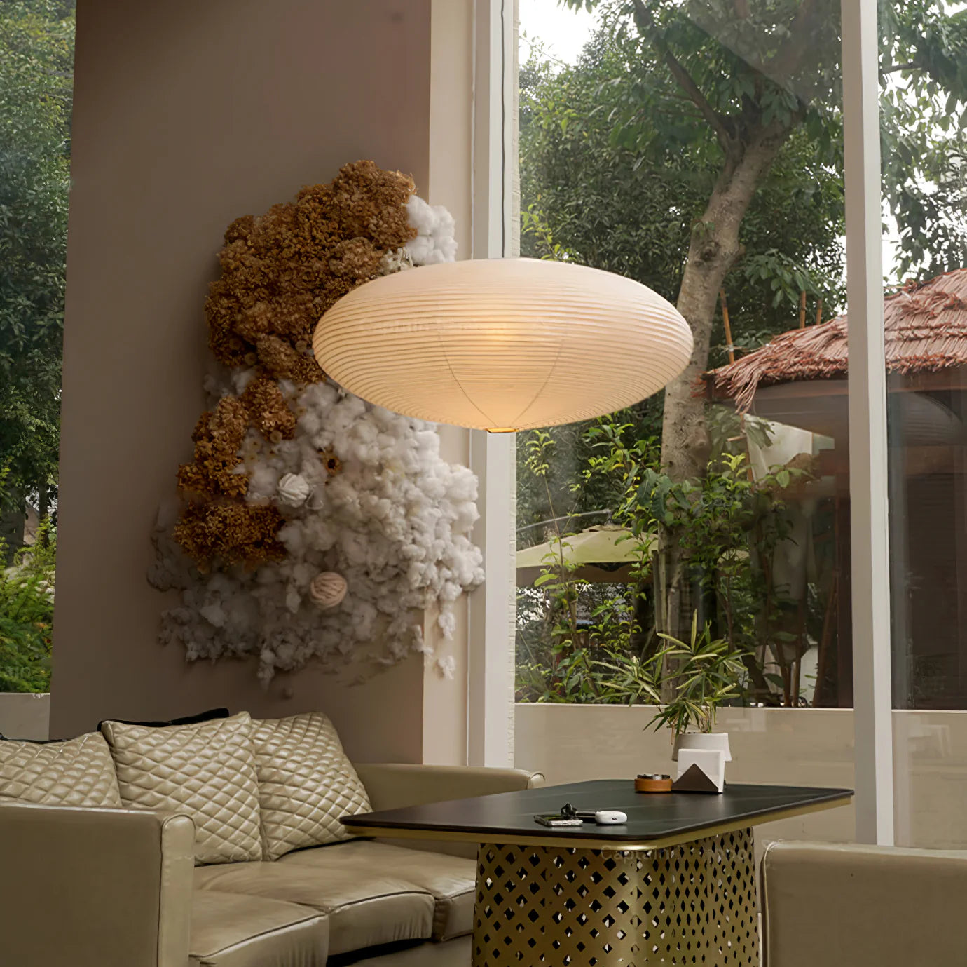 Washi Paper 15A Pendant Swag Light - Yiarolight