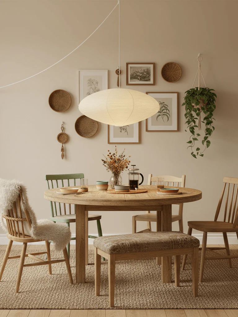 Washi Paper 15A Pendant Swag Light - Yiarolight