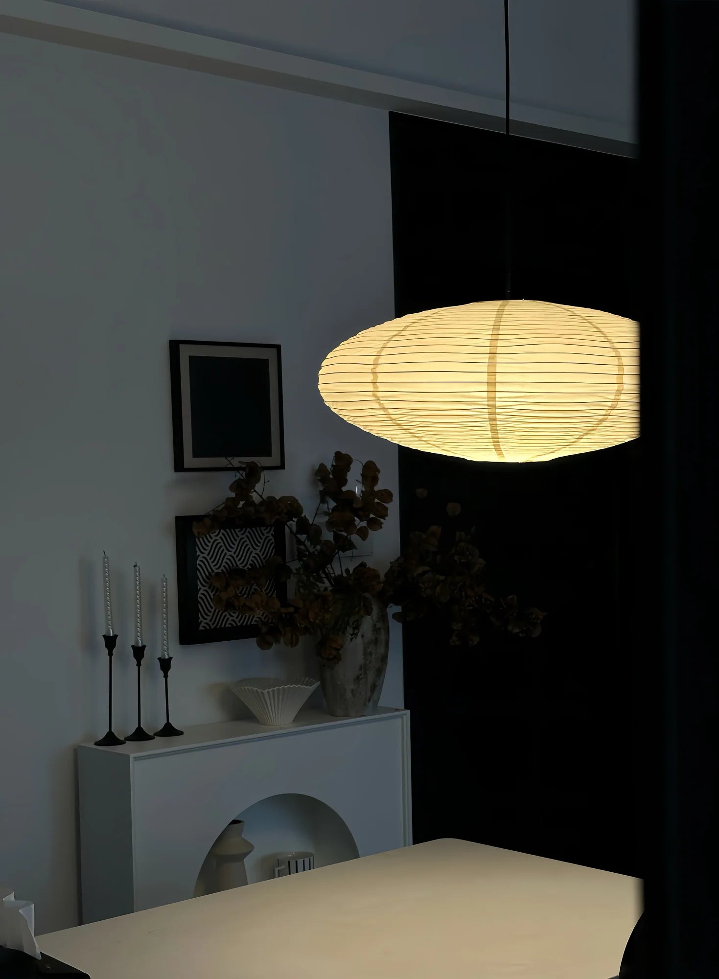 Washi Paper 15A Pendant Swag Light - Yiarolight