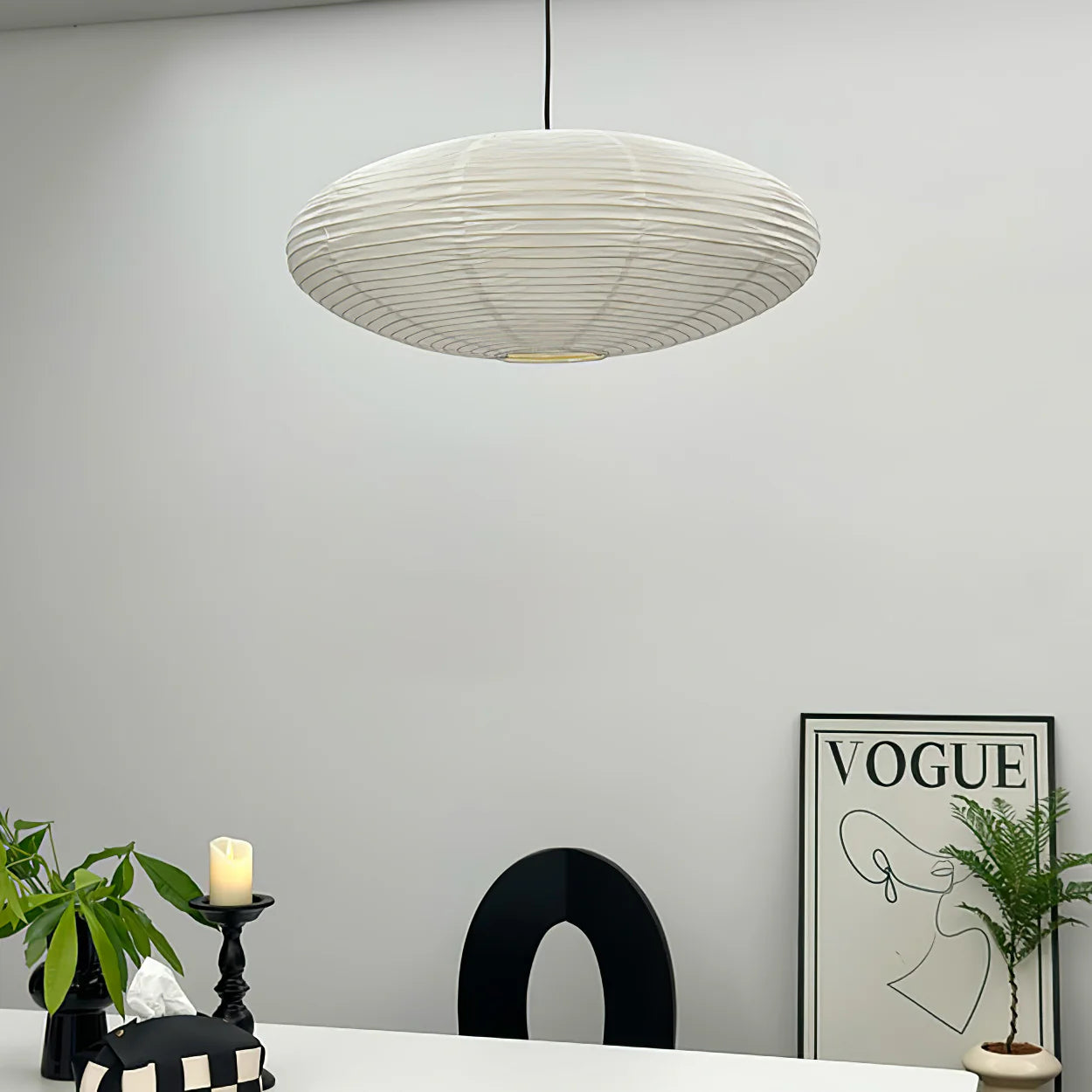 Washi Paper 15A Pendant Swag Light - Yiarolight