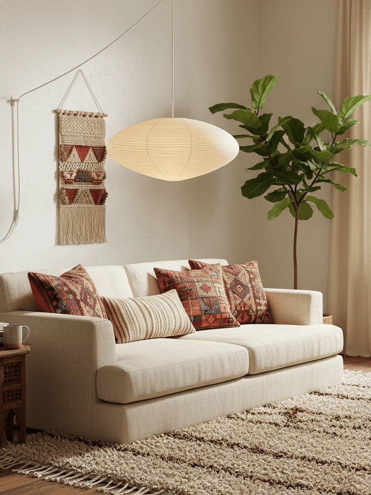 Washi Paper 15A Pendant Swag Light - Yiarolight