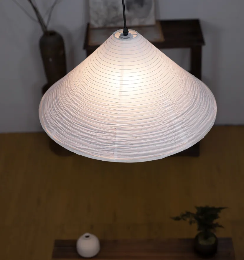 Washi Paper Cone Pendant Lamp - Yiarolight