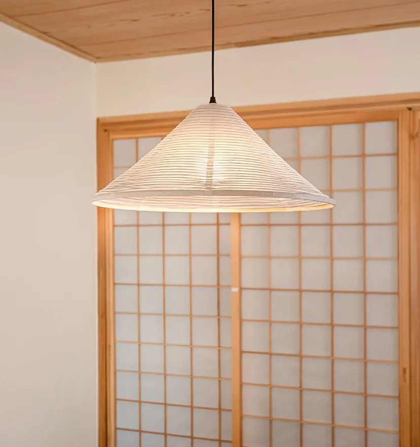 Washi Paper Cone Pendant Lamp - Yiarolight