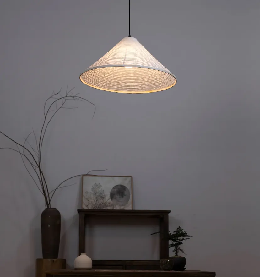 Washi Paper Cone Pendant Lamp - Yiarolight