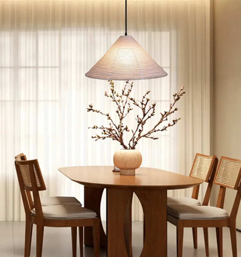 Washi Paper Cone Pendant Lamp - Yiarolight