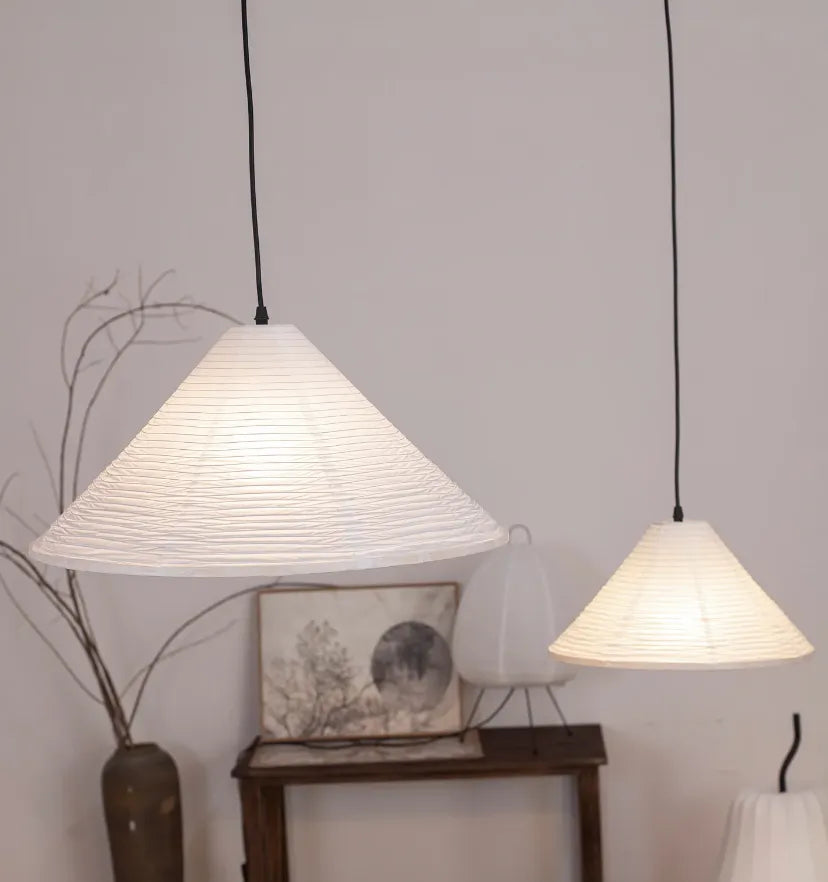 Washi Paper Cone Pendant Lamp - Yiarolight