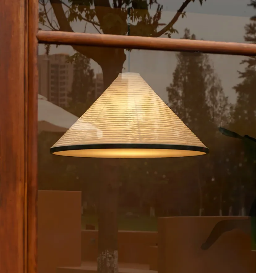 Washi Paper Cone Pendant Lamp - Yiarolight
