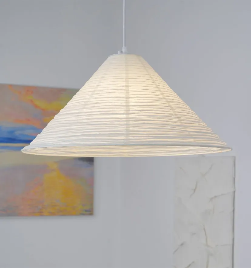 Washi Paper Cone Pendant Lamp - Yiarolight