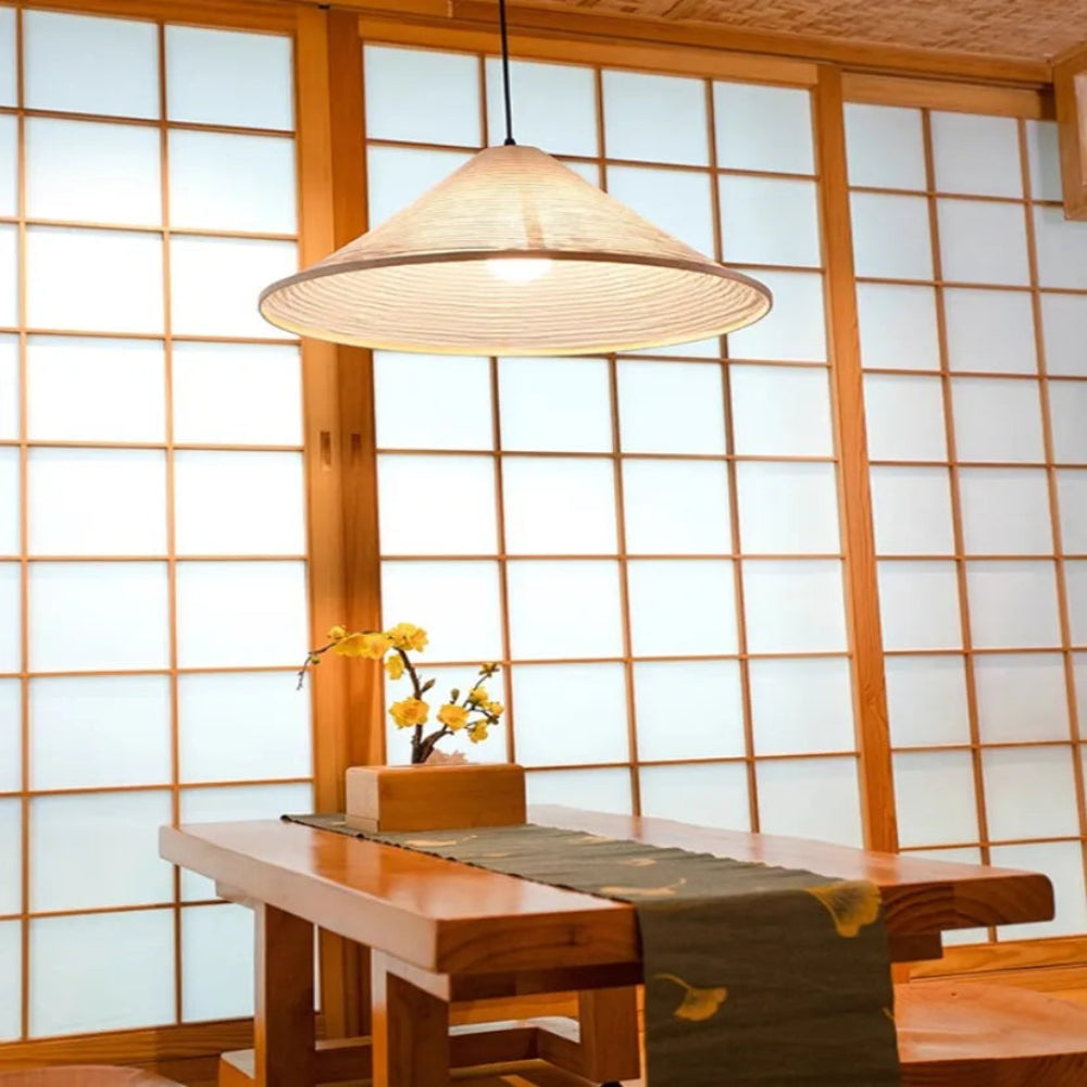 Washi Paper Cone Pendant Lamp - Yiarolight