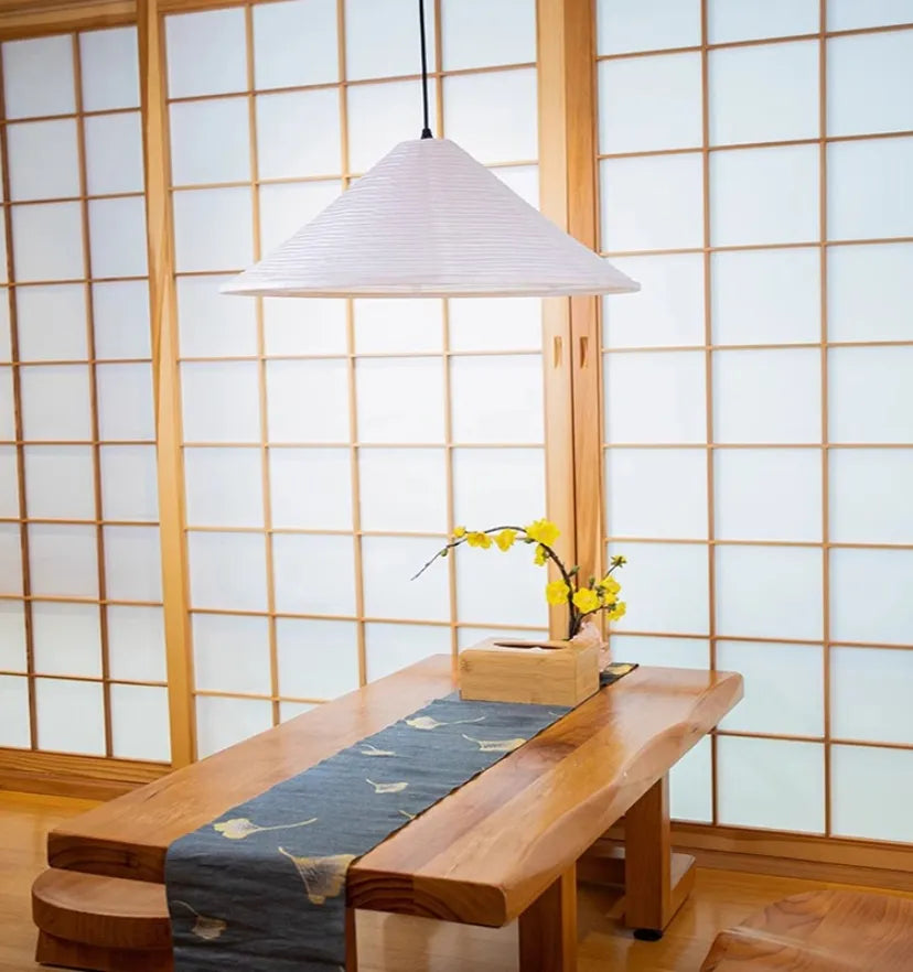 Washi Paper Cone Pendant Lamp - Yiarolight