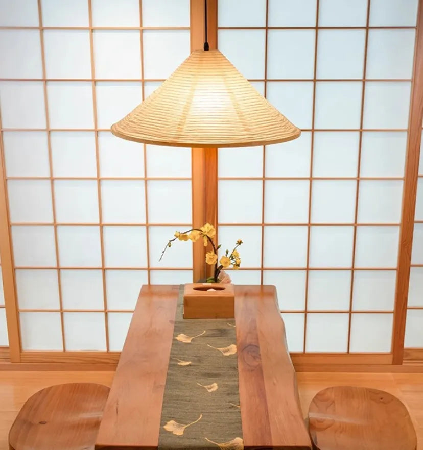 Washi Paper Cone Pendant Lamp - Yiarolight