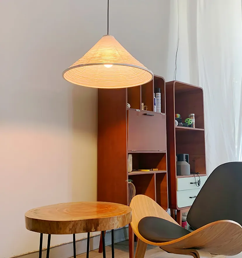 Washi Paper Cone Pendant Lamp - Yiarolight