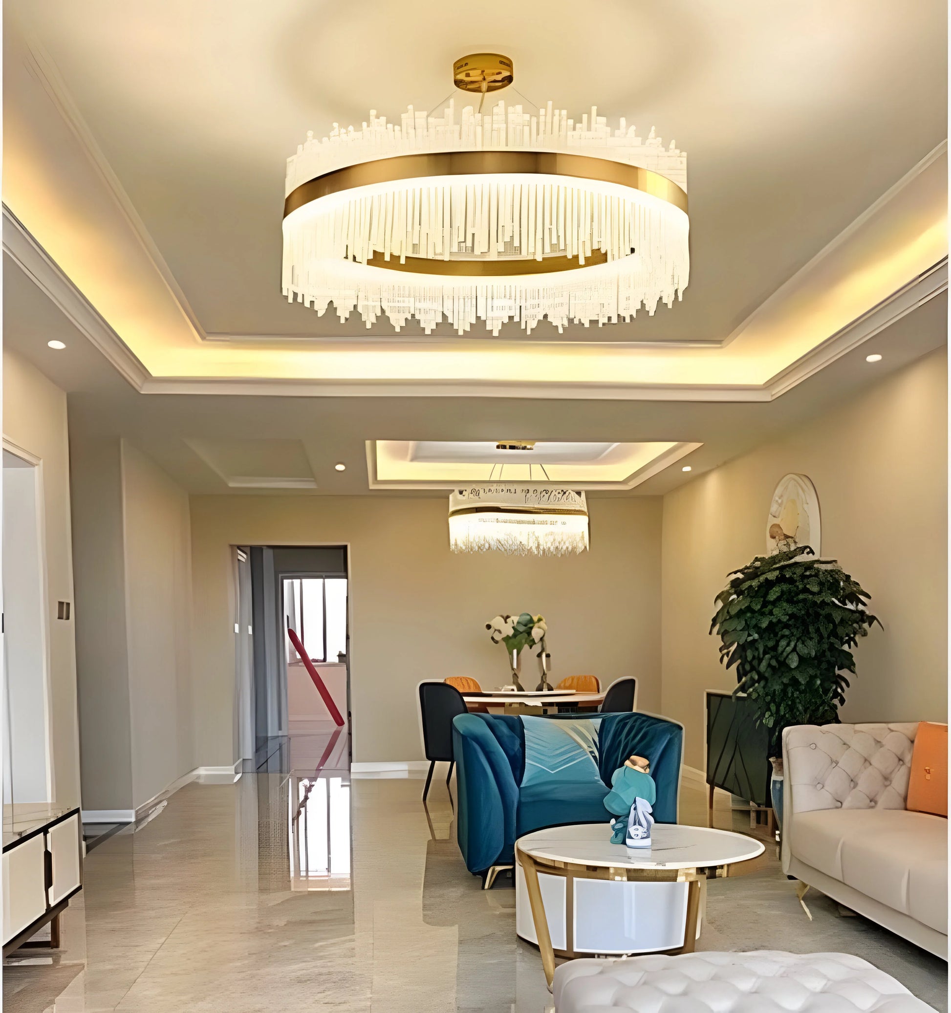 Wilmer Crown Crystal Chandelier - Auraolight