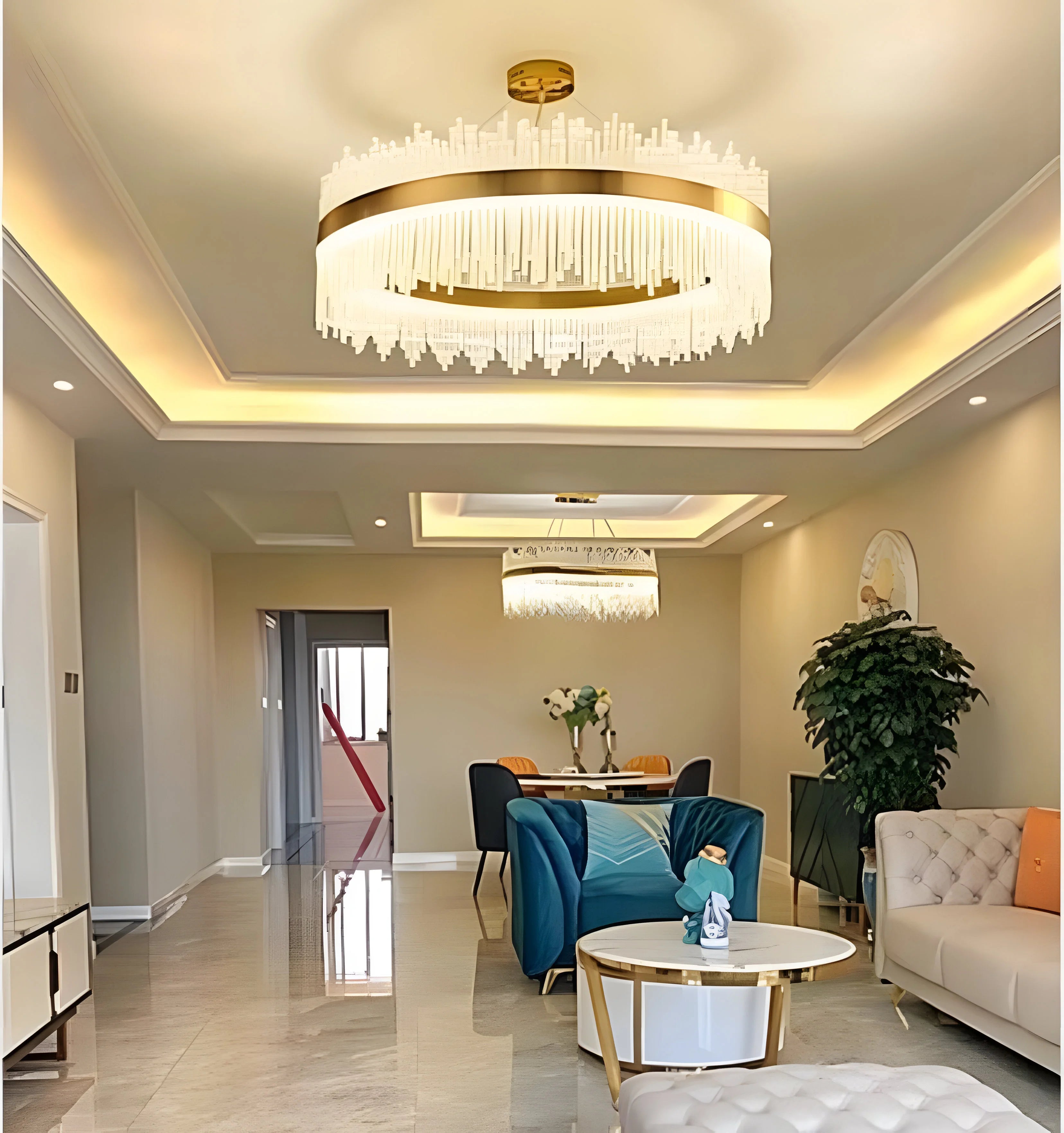 Wilmer Crown Crystal Chandelier - Auraolight