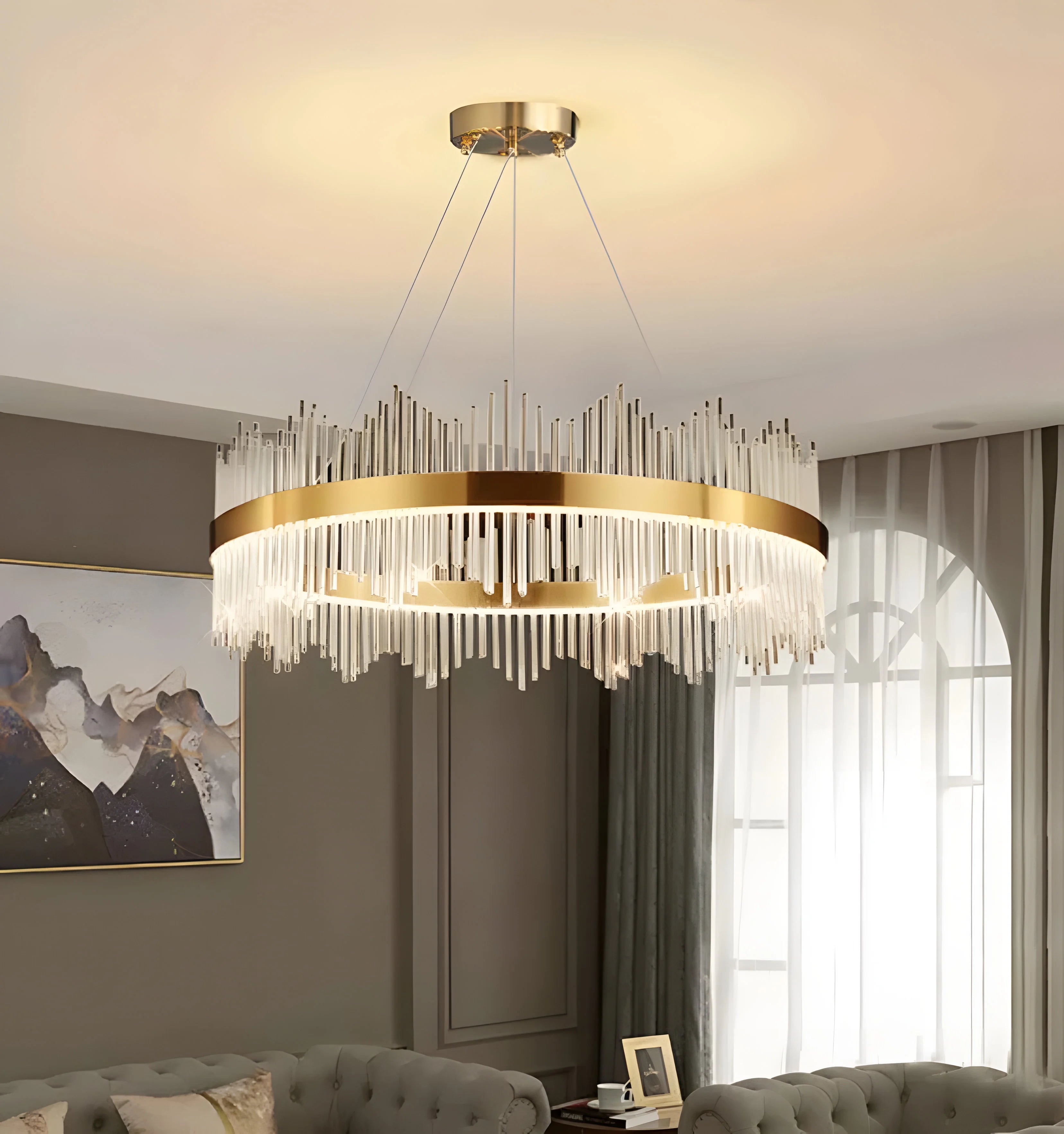 Wilmer Crown Crystal Chandelier - Auraolight