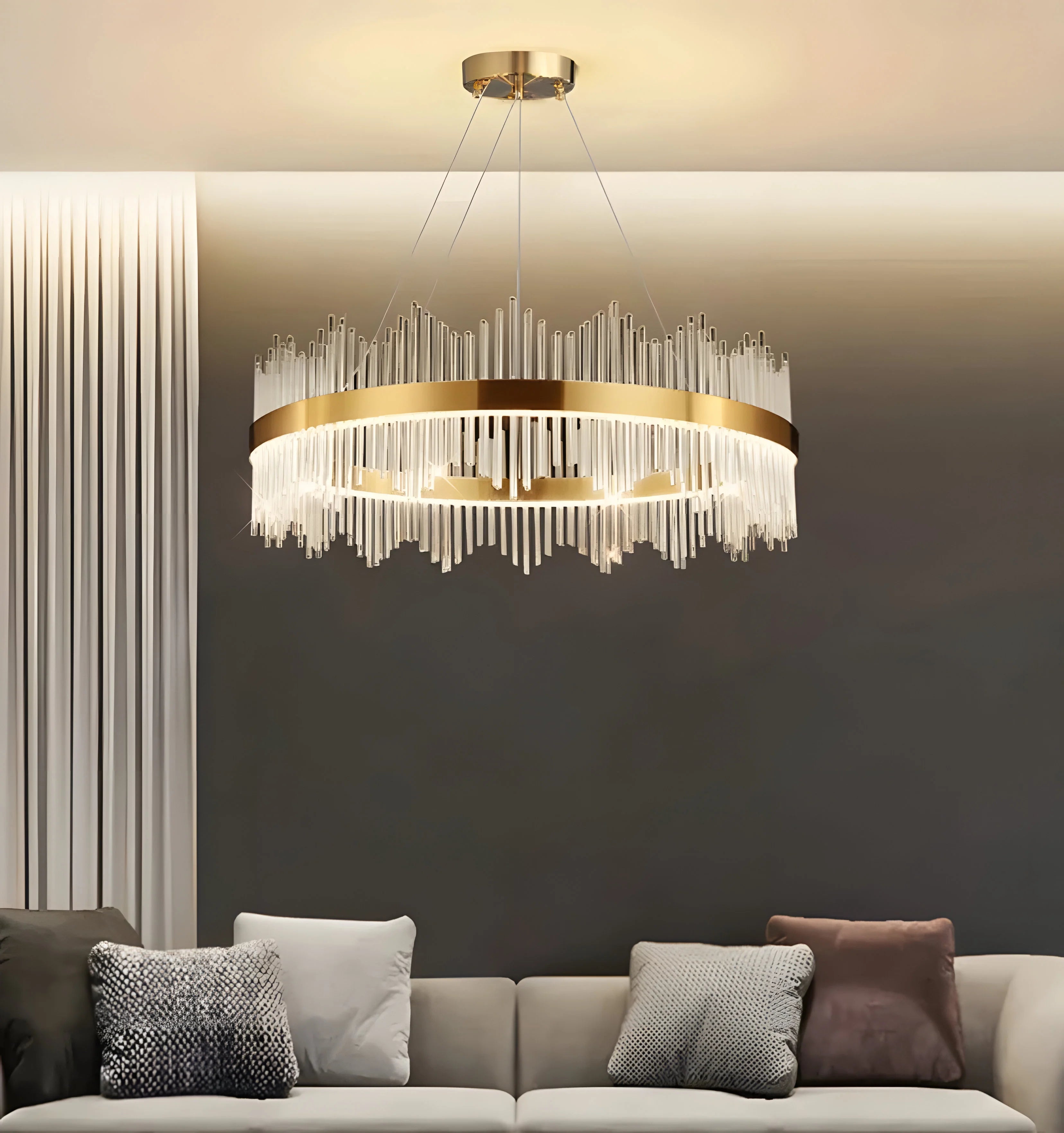 Wilmer Crown Crystal Chandelier - Auraolight