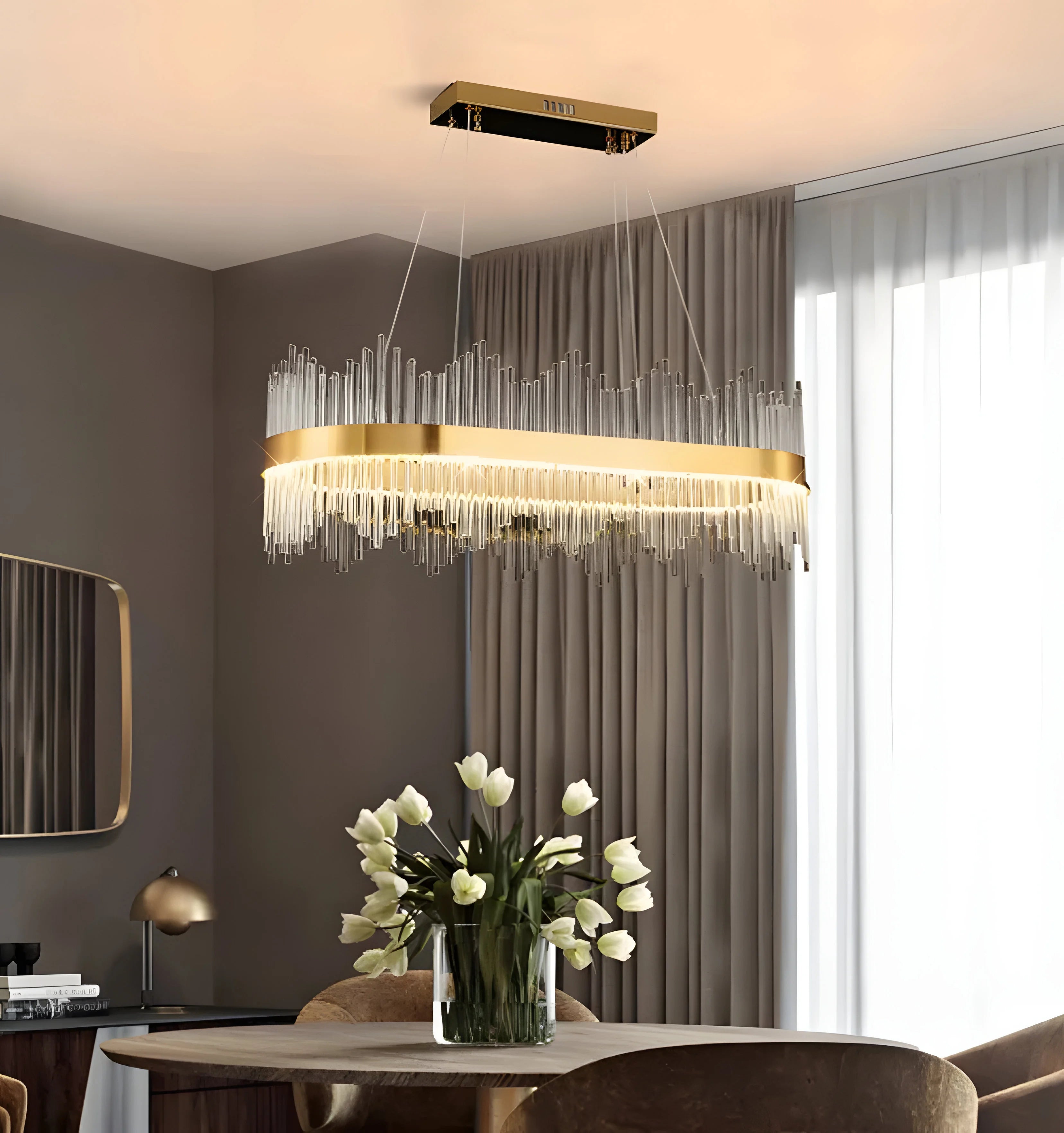 Wilmer Crown Crystal Chandelier - Auraolight