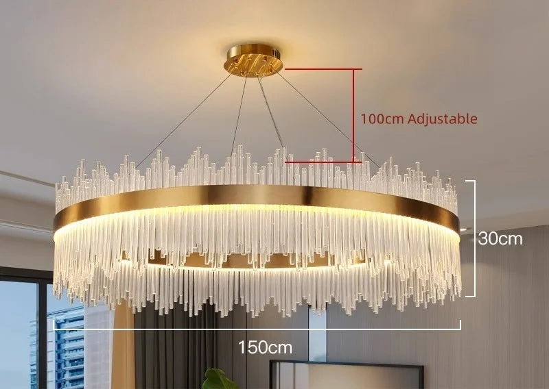 Wilmer Crown Crystal Chandelier - Auraolight