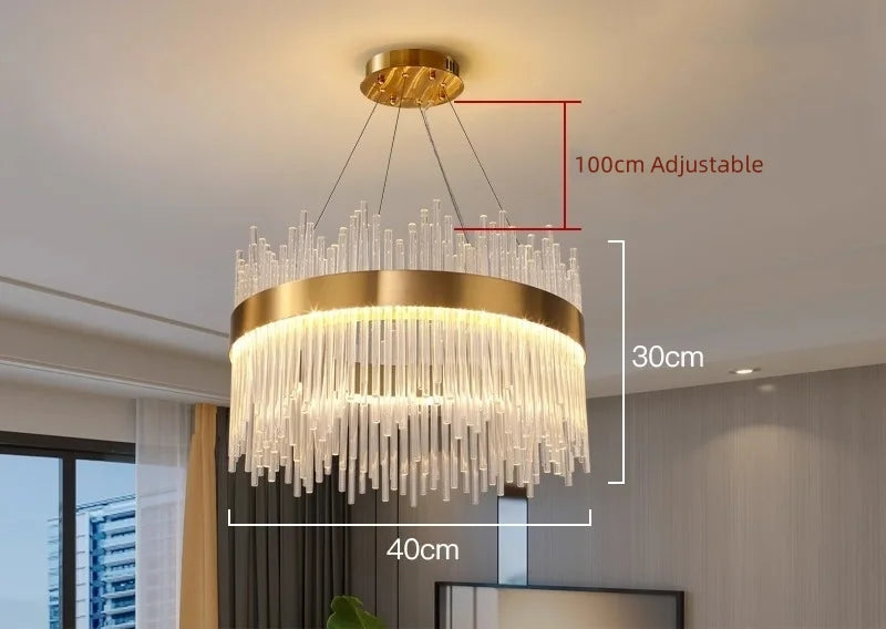 Wilmer Crown Crystal Chandelier - Auraolight