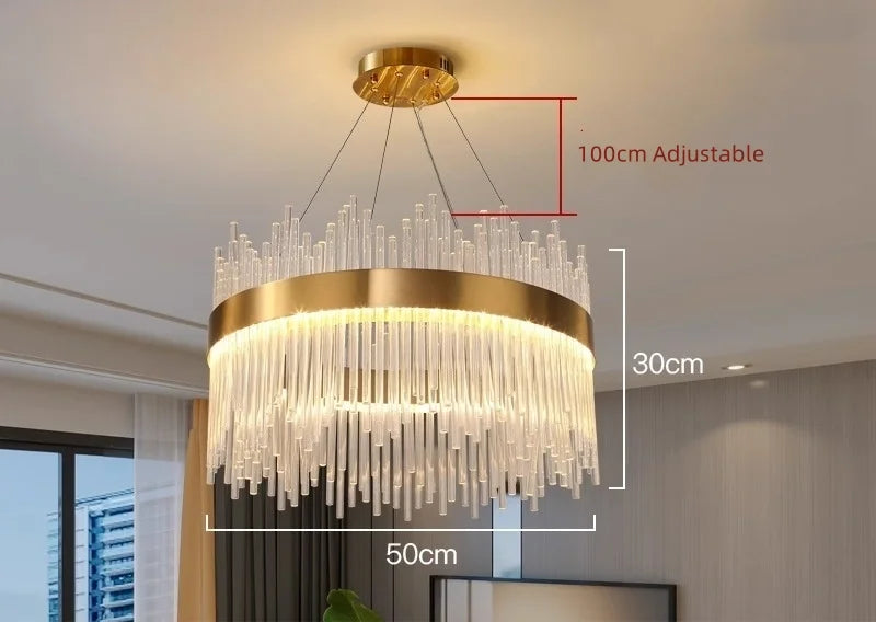 Wilmer Crown Crystal Chandelier - Auraolight
