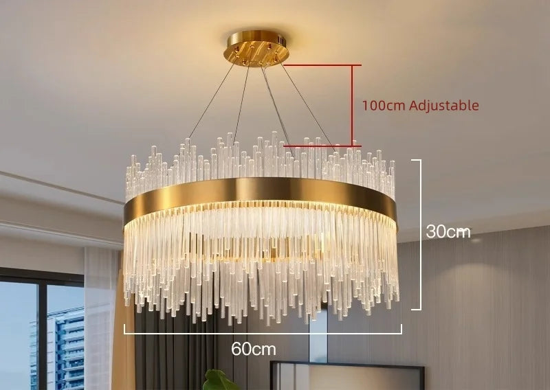 Wilmer Crown Crystal Chandelier - Auraolight