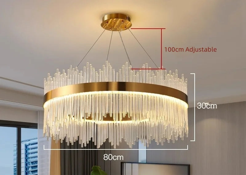 Wilmer Crown Crystal Chandelier - Auraolight