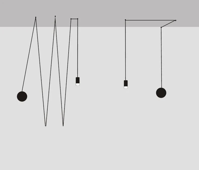 Lines free-form Pendant light - Yiarolight