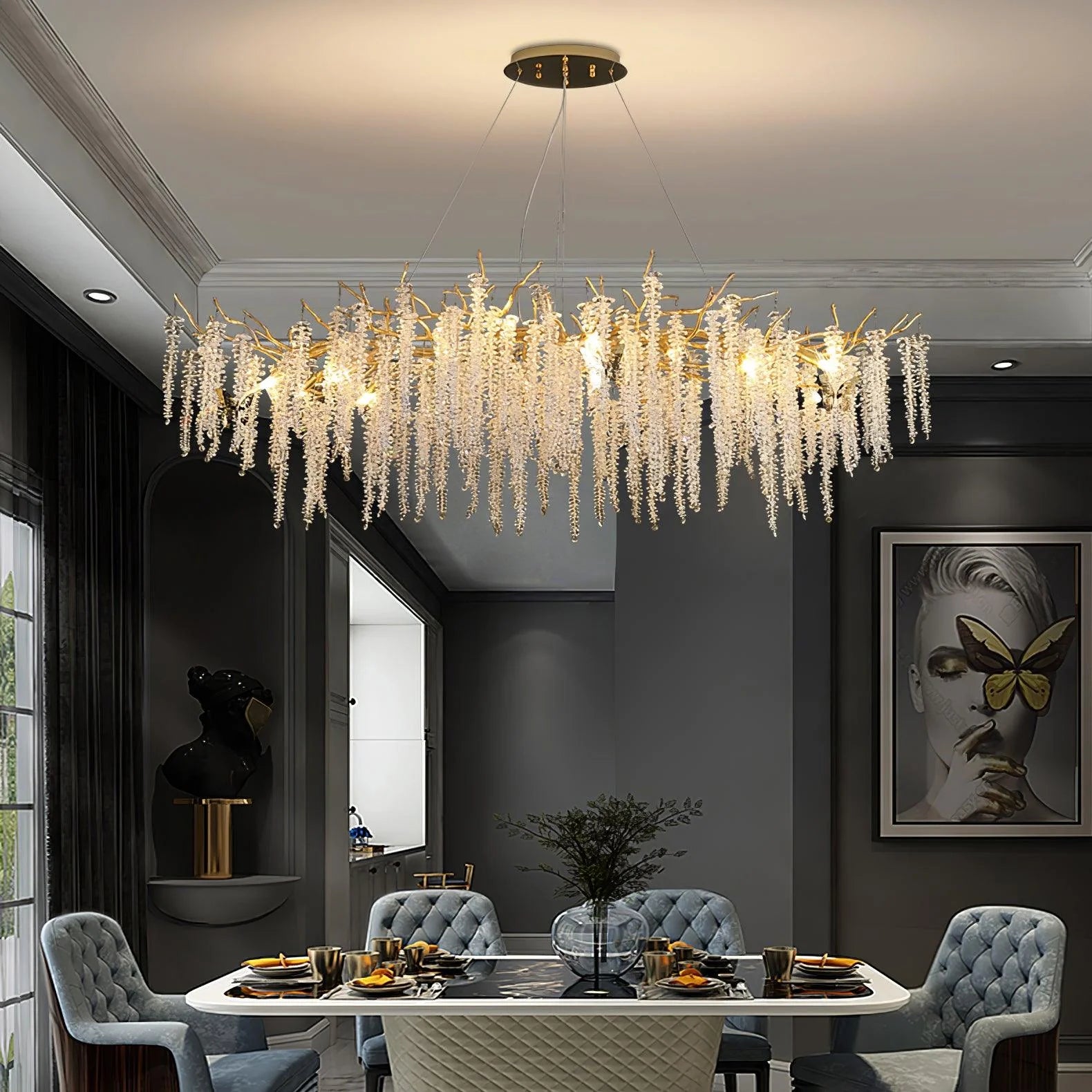 Wisteria Flower Crystal Chandelier - Yiarolight