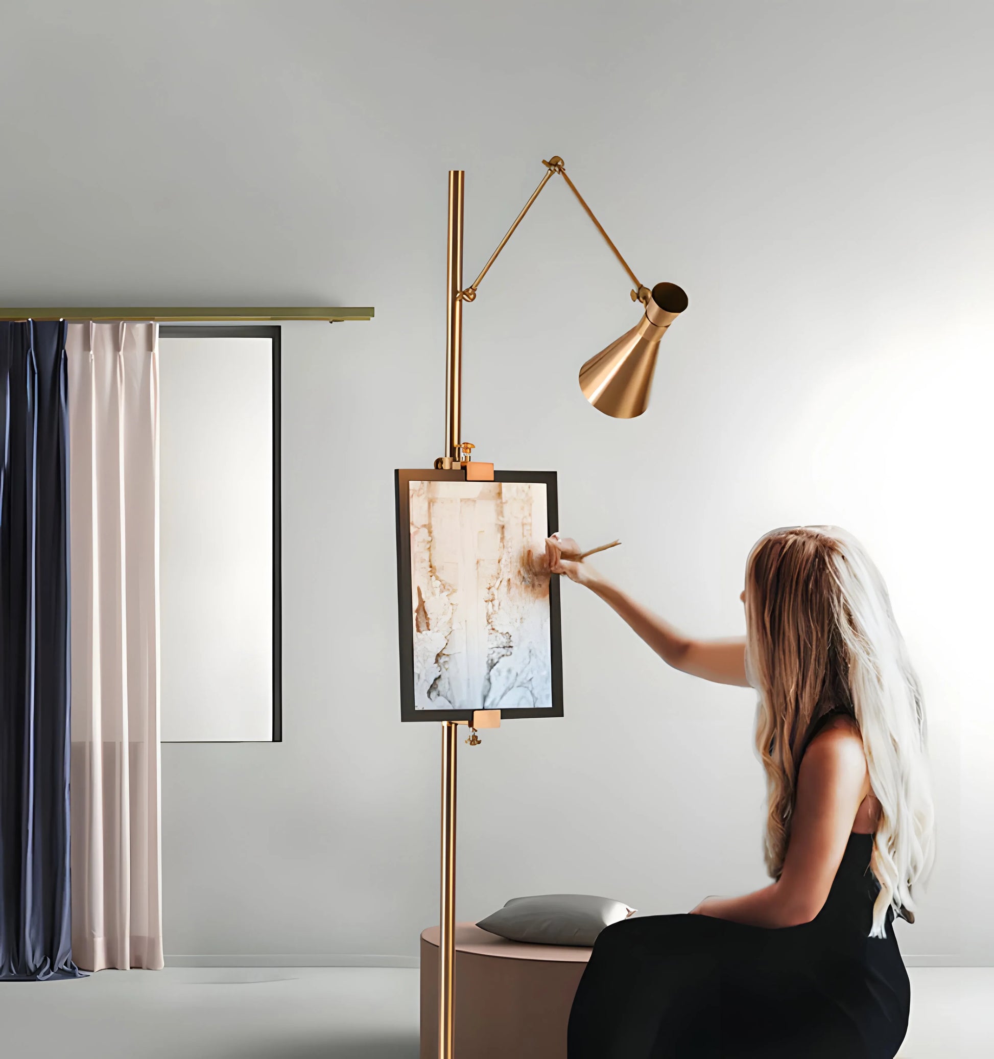 With Frame Support Floor Lamp - Yiarolight