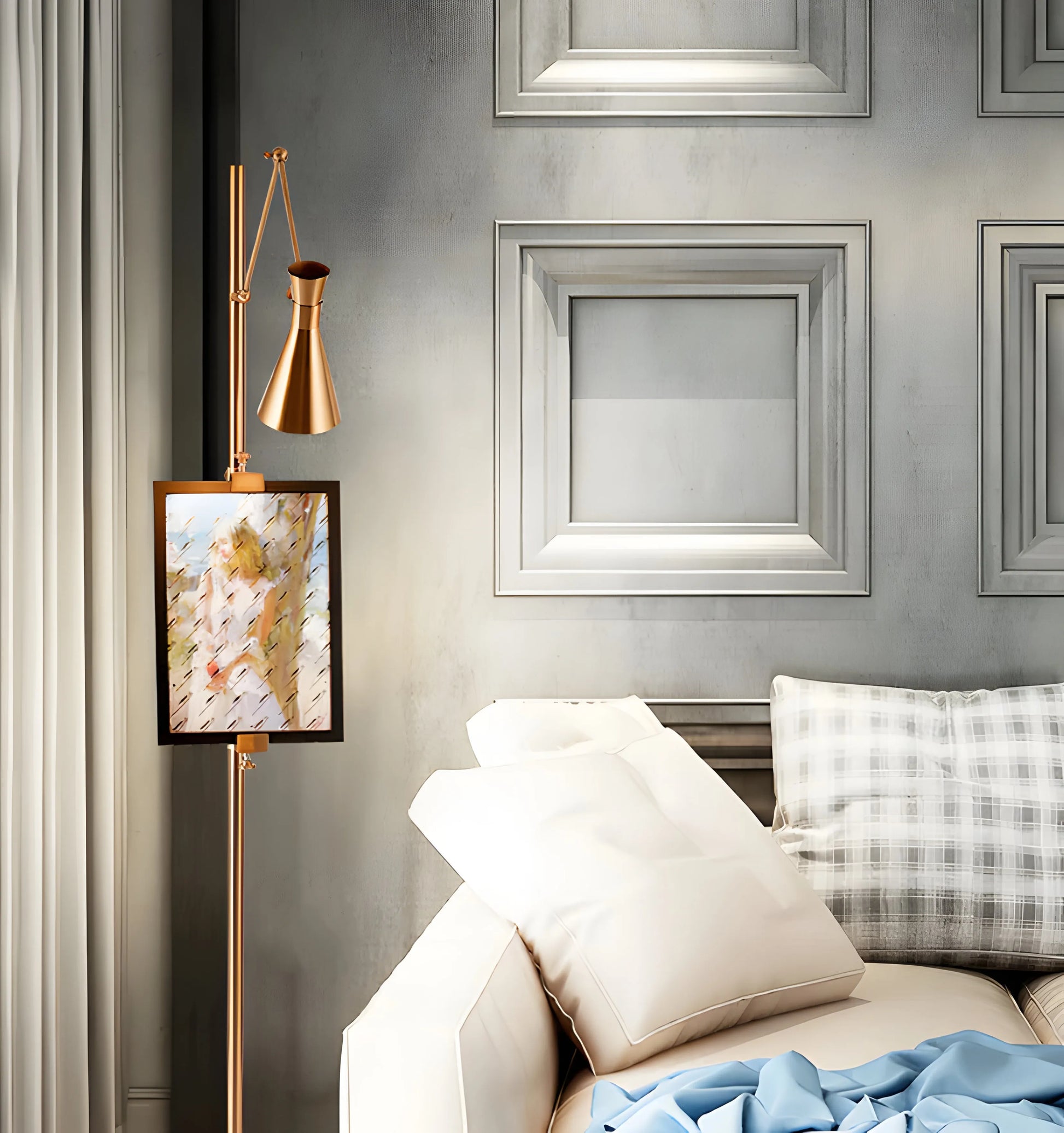 With Frame Support Floor Lamp - Yiarolight