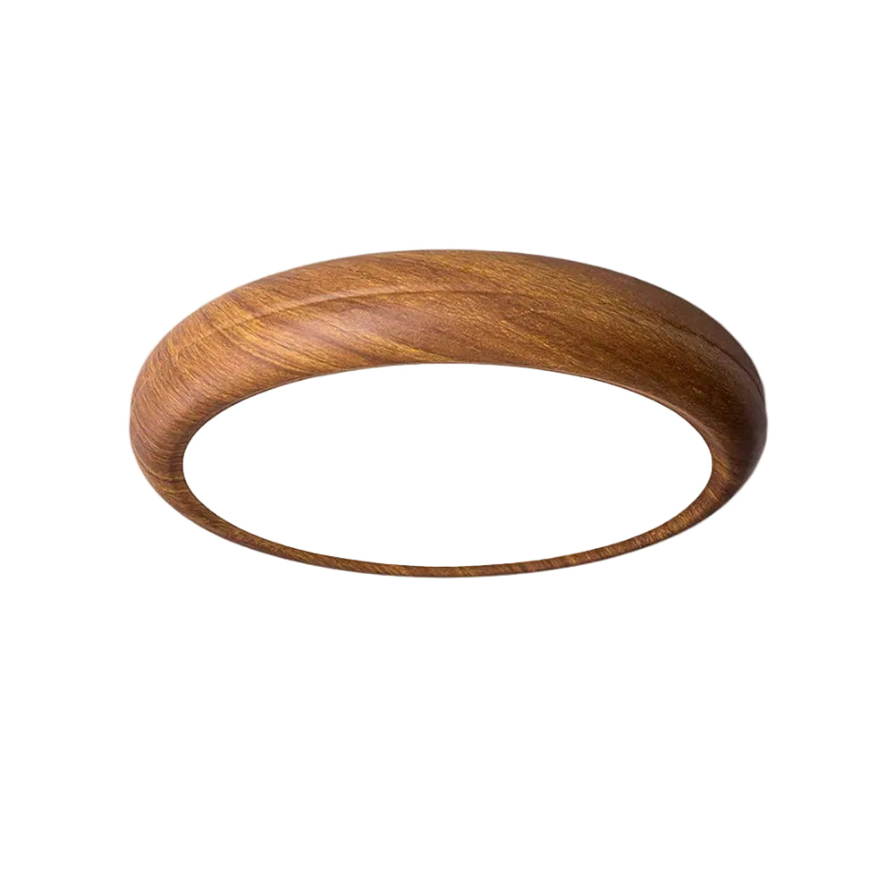 Wood Grain Round Ceiling Lamp