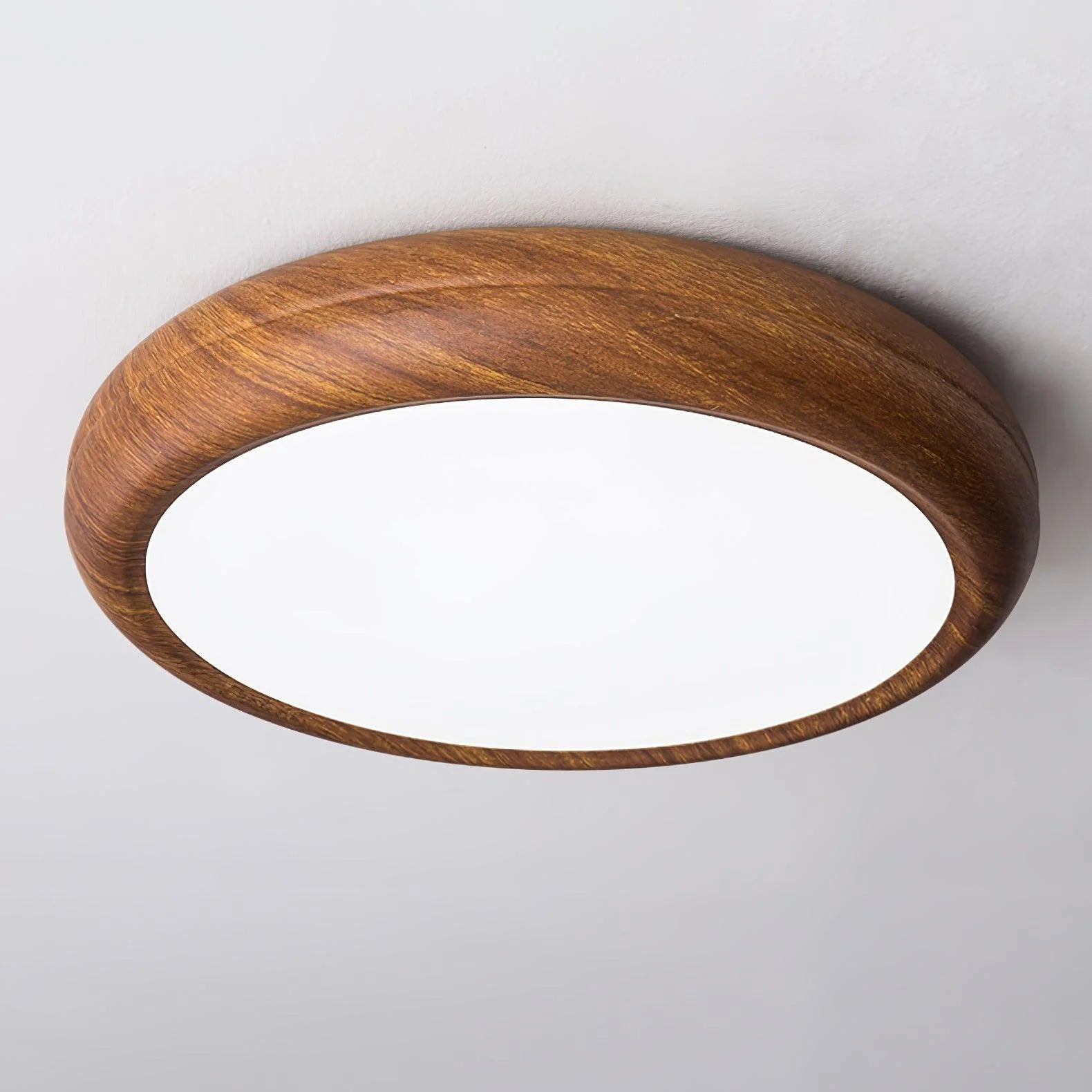 Wood Grain Round Ceiling Lamp