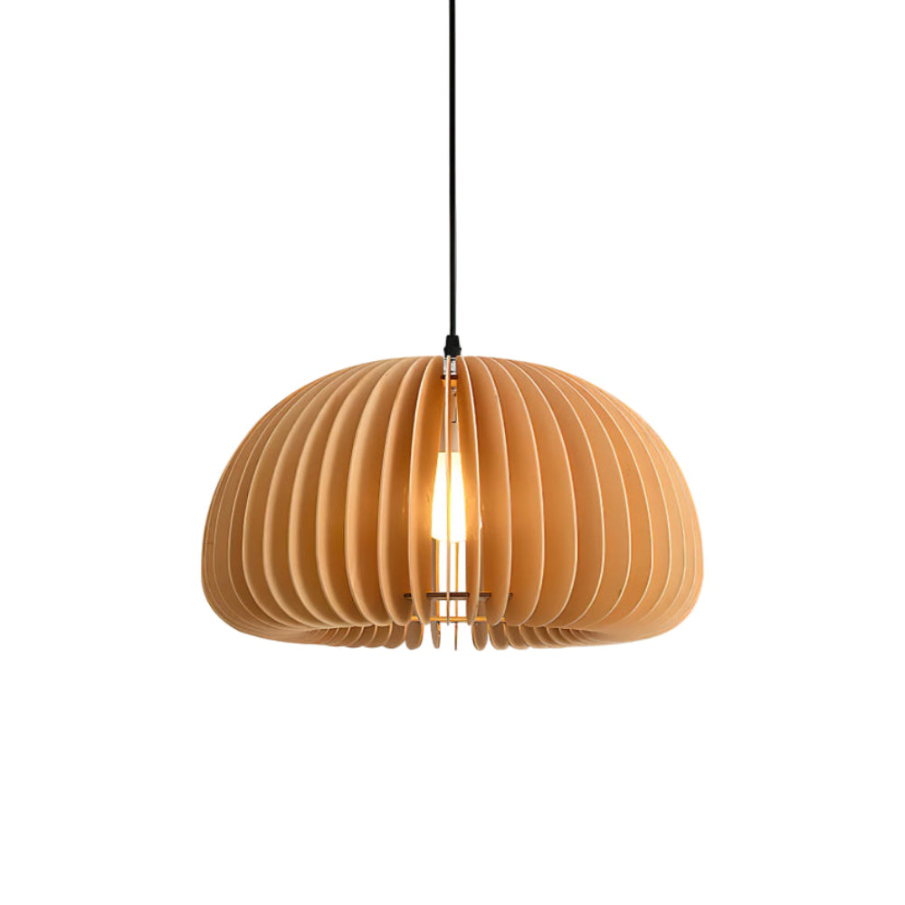 Wooden Pumpkin Pendant Light - Auraolight