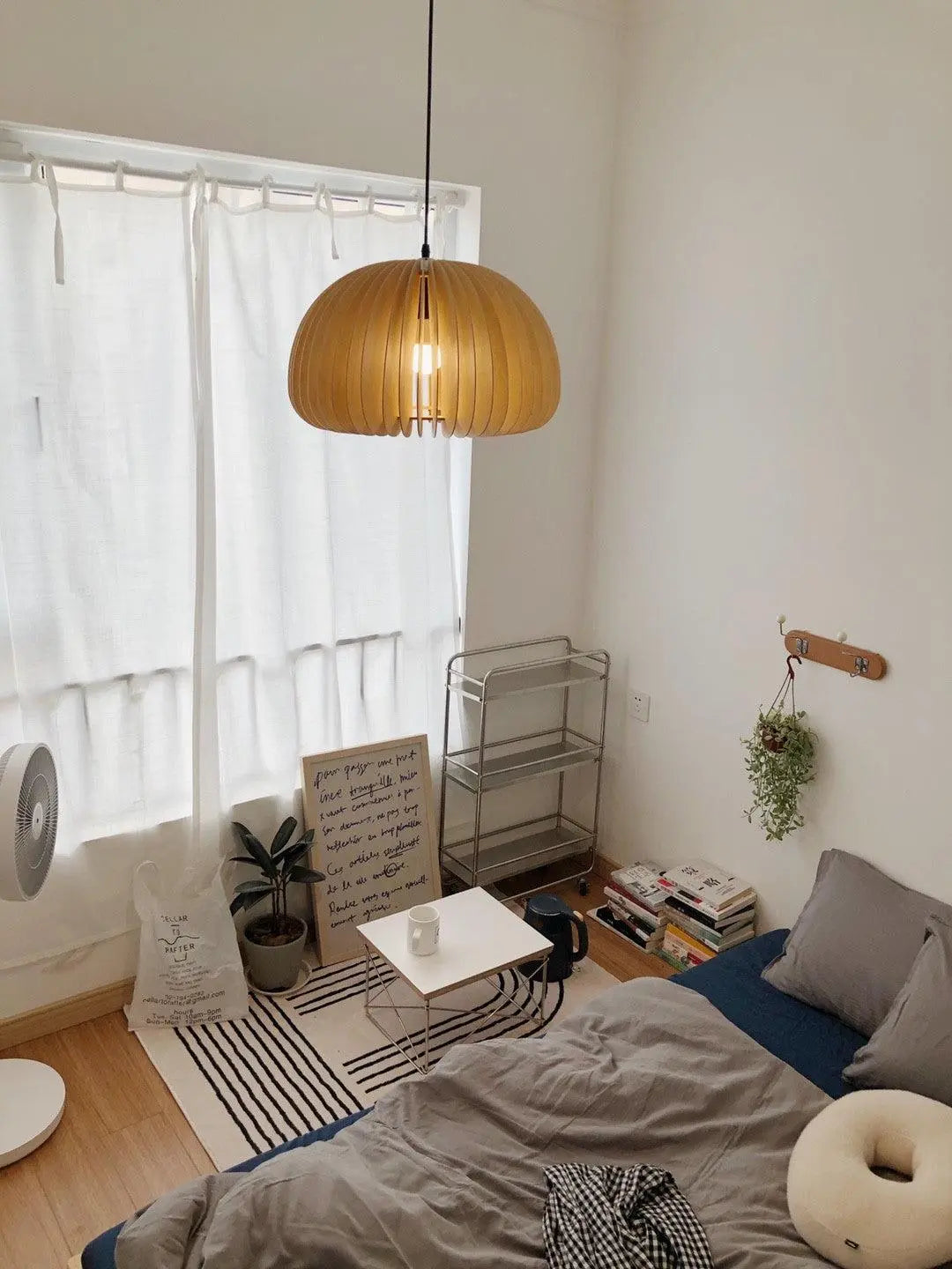 Wooden Pumpkin Pendant Light - Auraolight