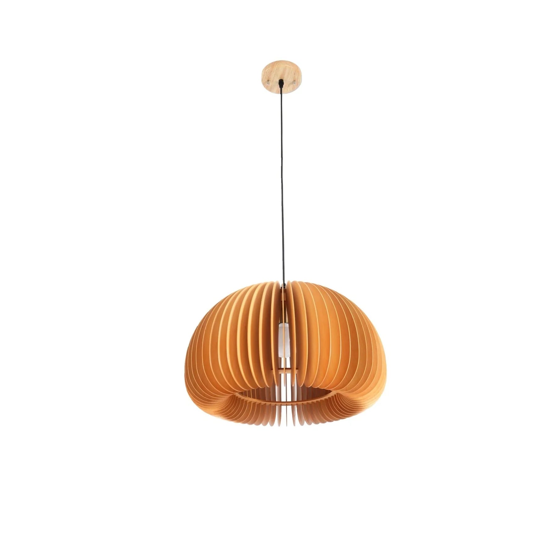Wooden Pumpkin Pendant Light - Auraolight