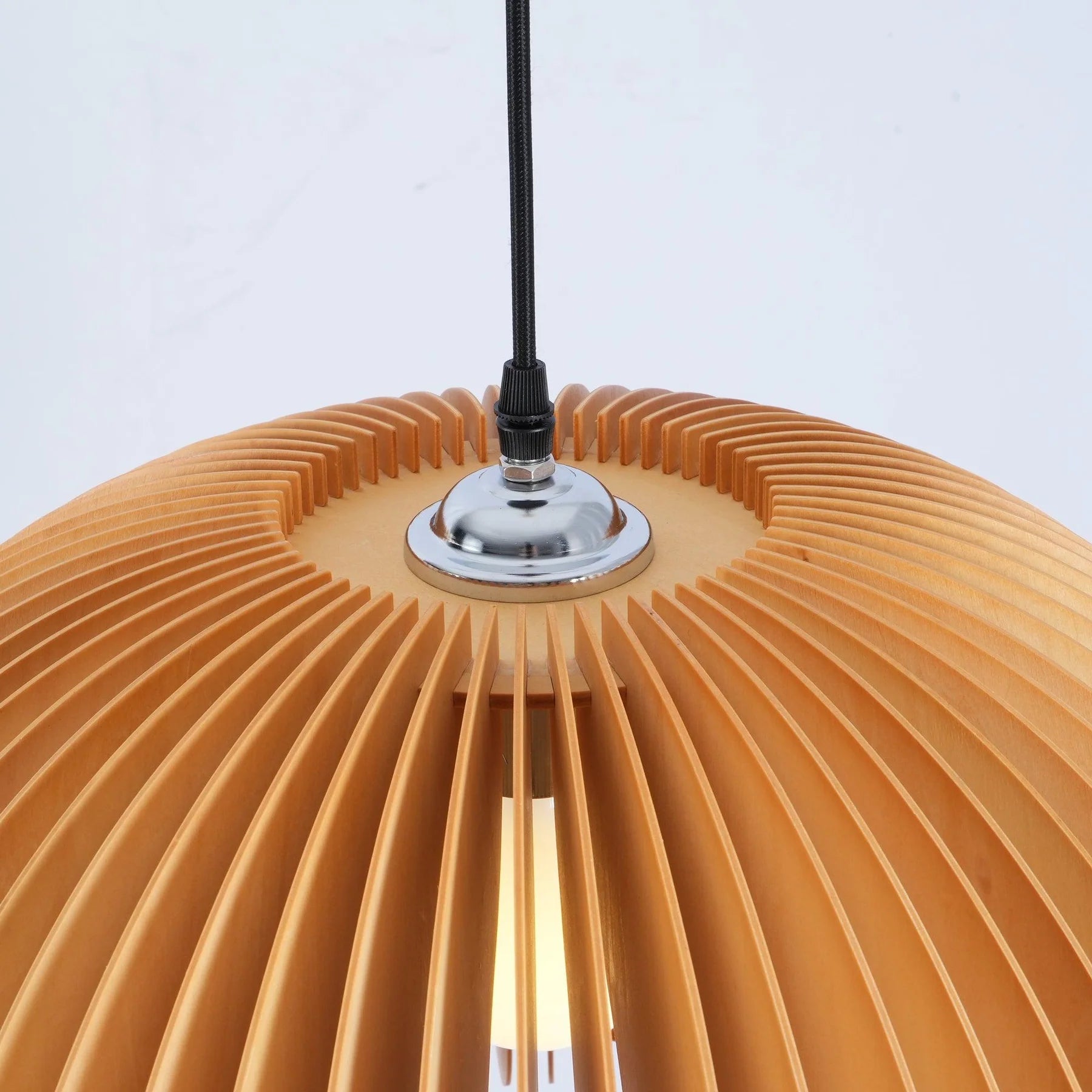 Wooden Pumpkin Pendant Light - Auraolight