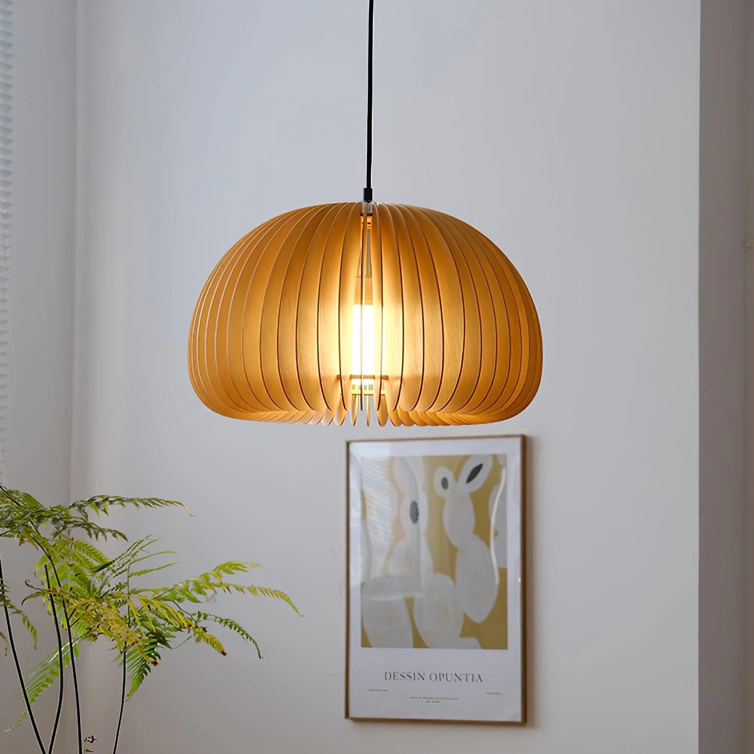 Wooden Pumpkin Pendant Light - Auraolight