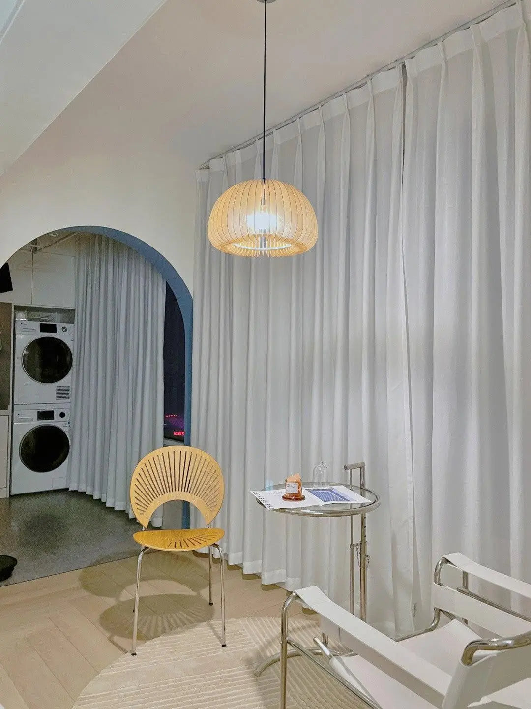 Wooden Pumpkin Pendant Light - Auraolight