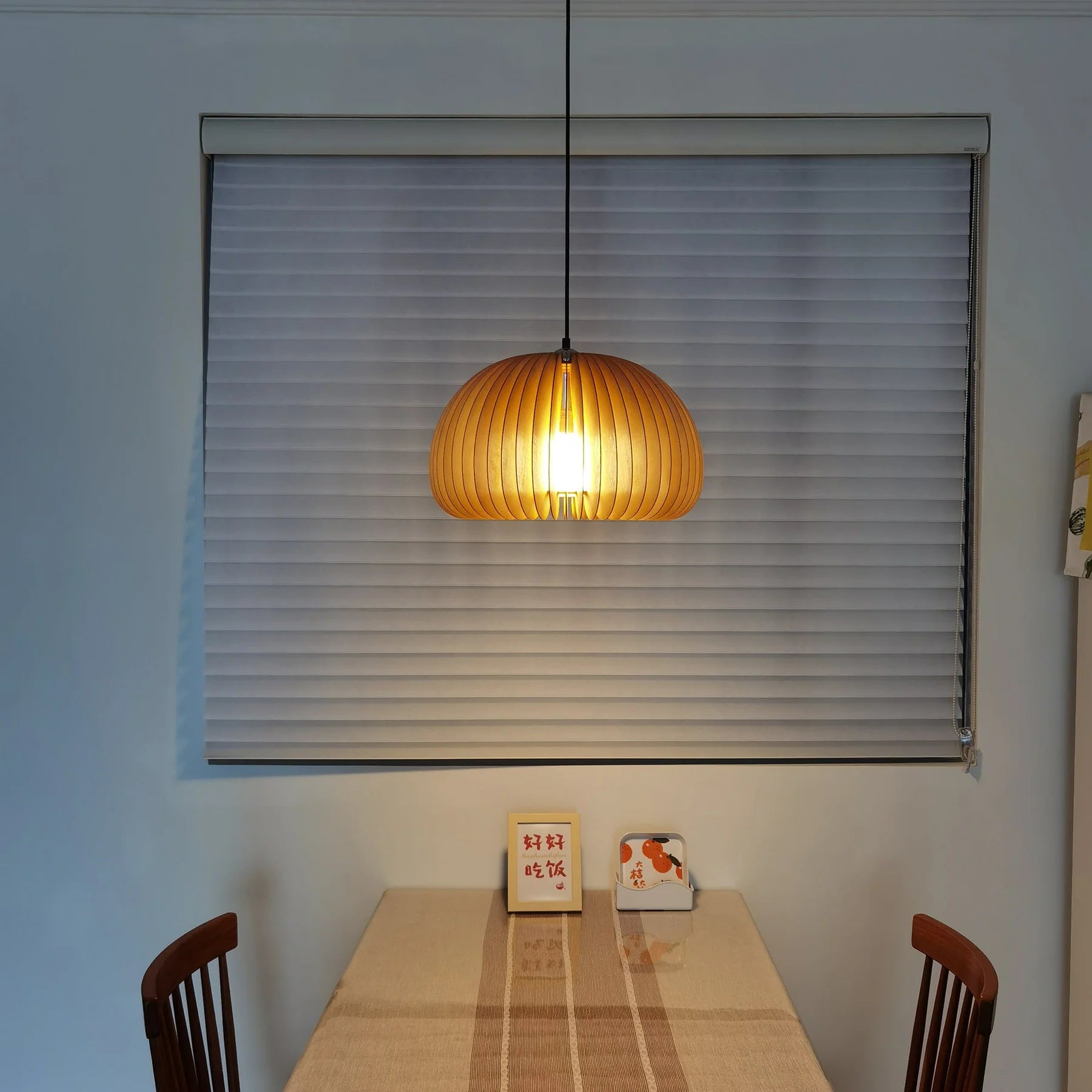 Wooden Pumpkin Pendant Light - Auraolight