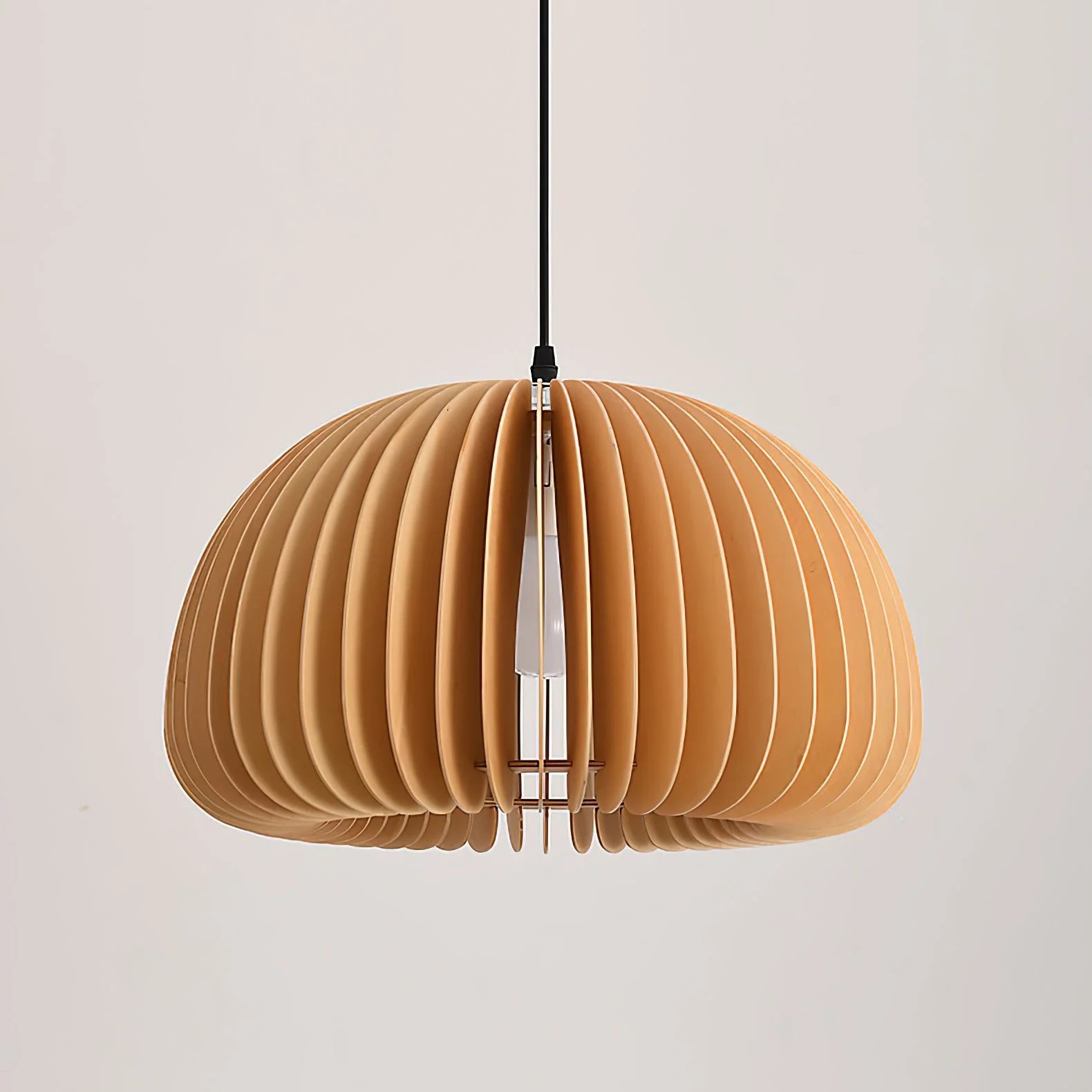 Wooden Pumpkin Pendant Light - Auraolight