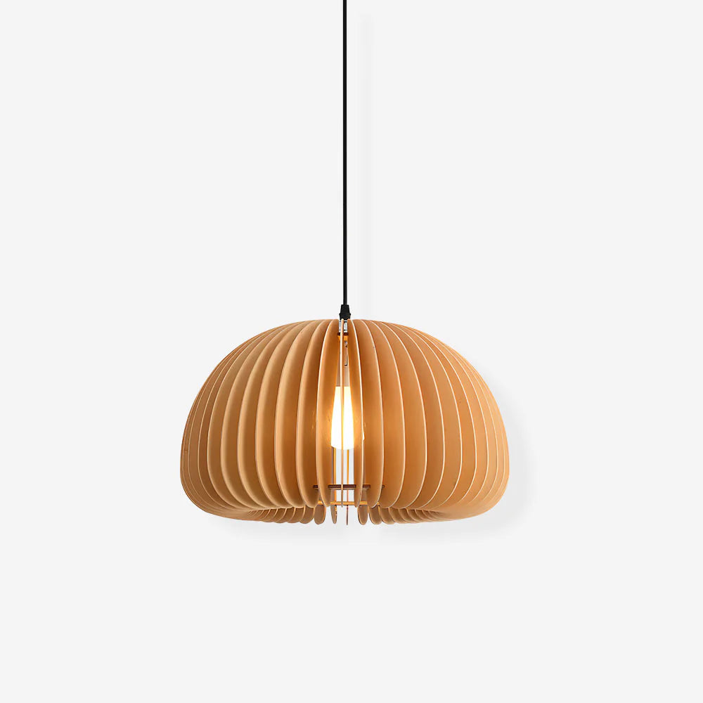 Wooden Pumpkin Pendant Light - Auraolight