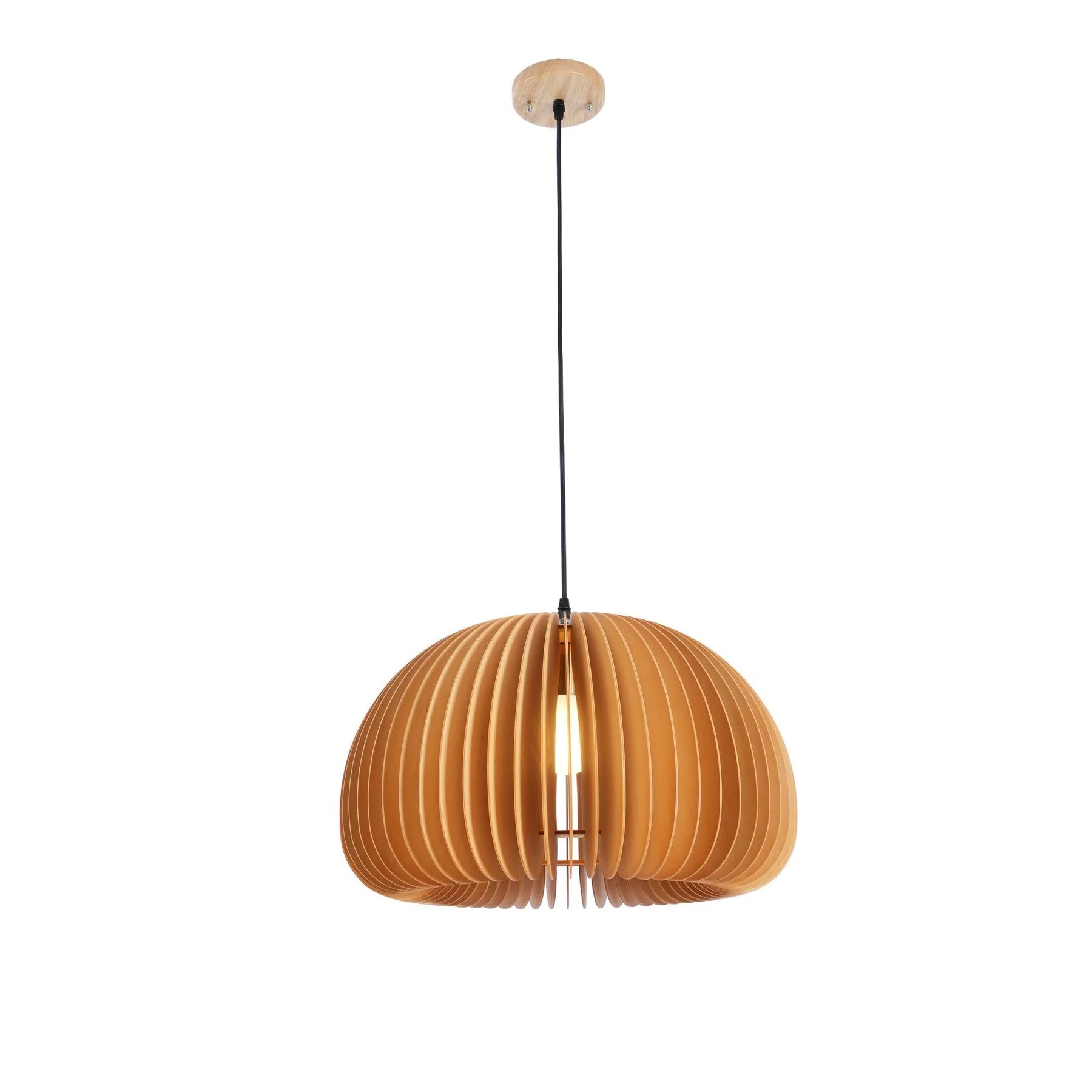 Wooden Pumpkin Pendant Light - Auraolight