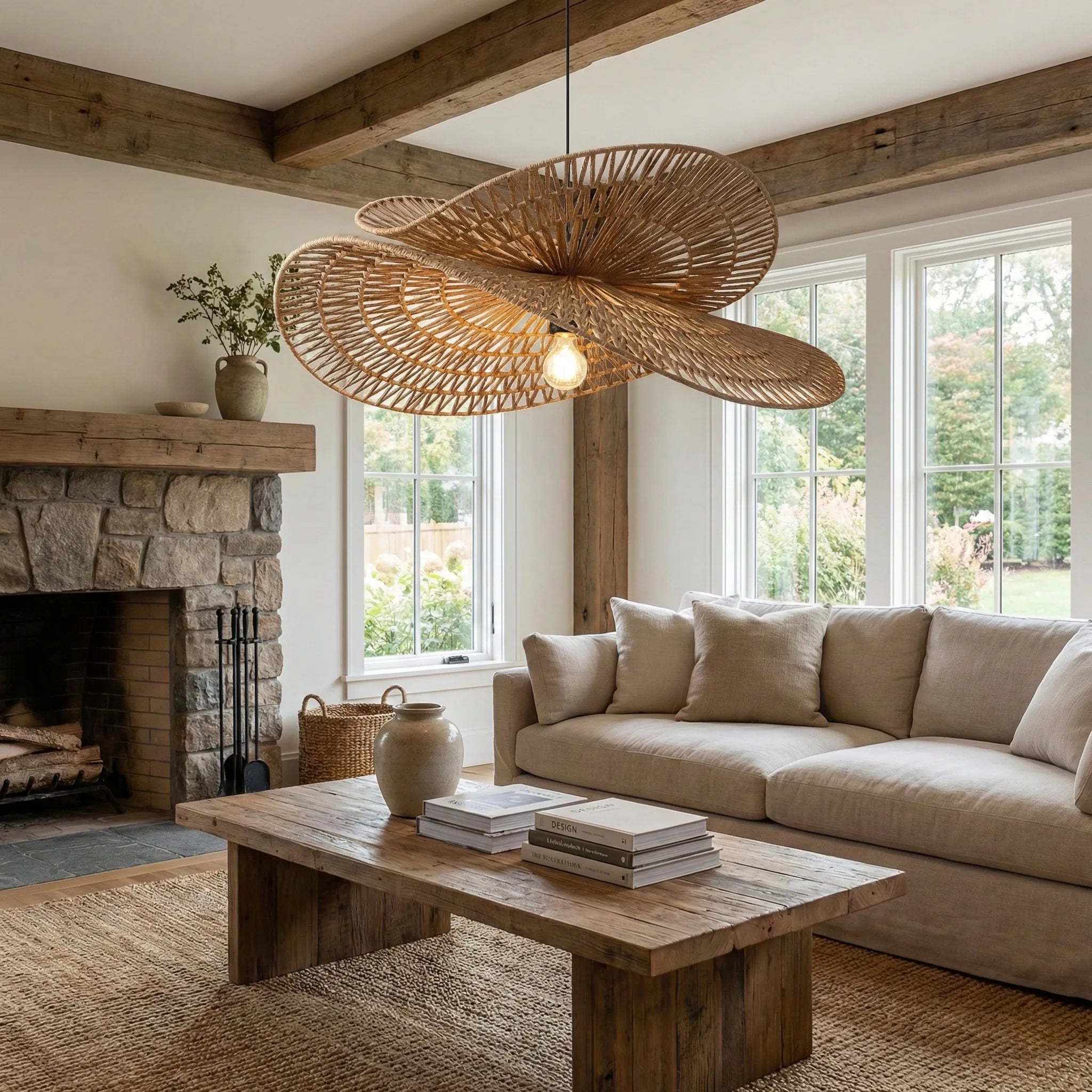 Woven Chapeau Pendant Light