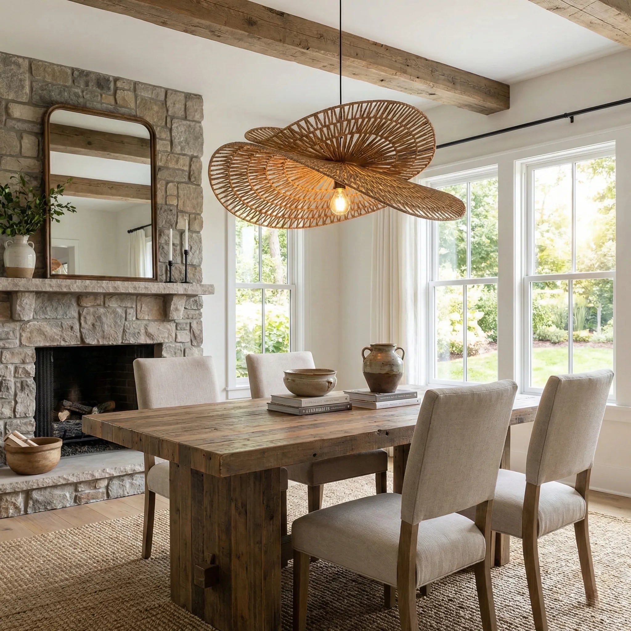Woven Chapeau Pendant Light