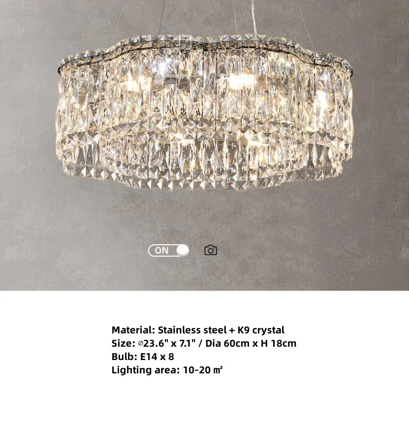 Avery Crystal Chandelier - Auraolight