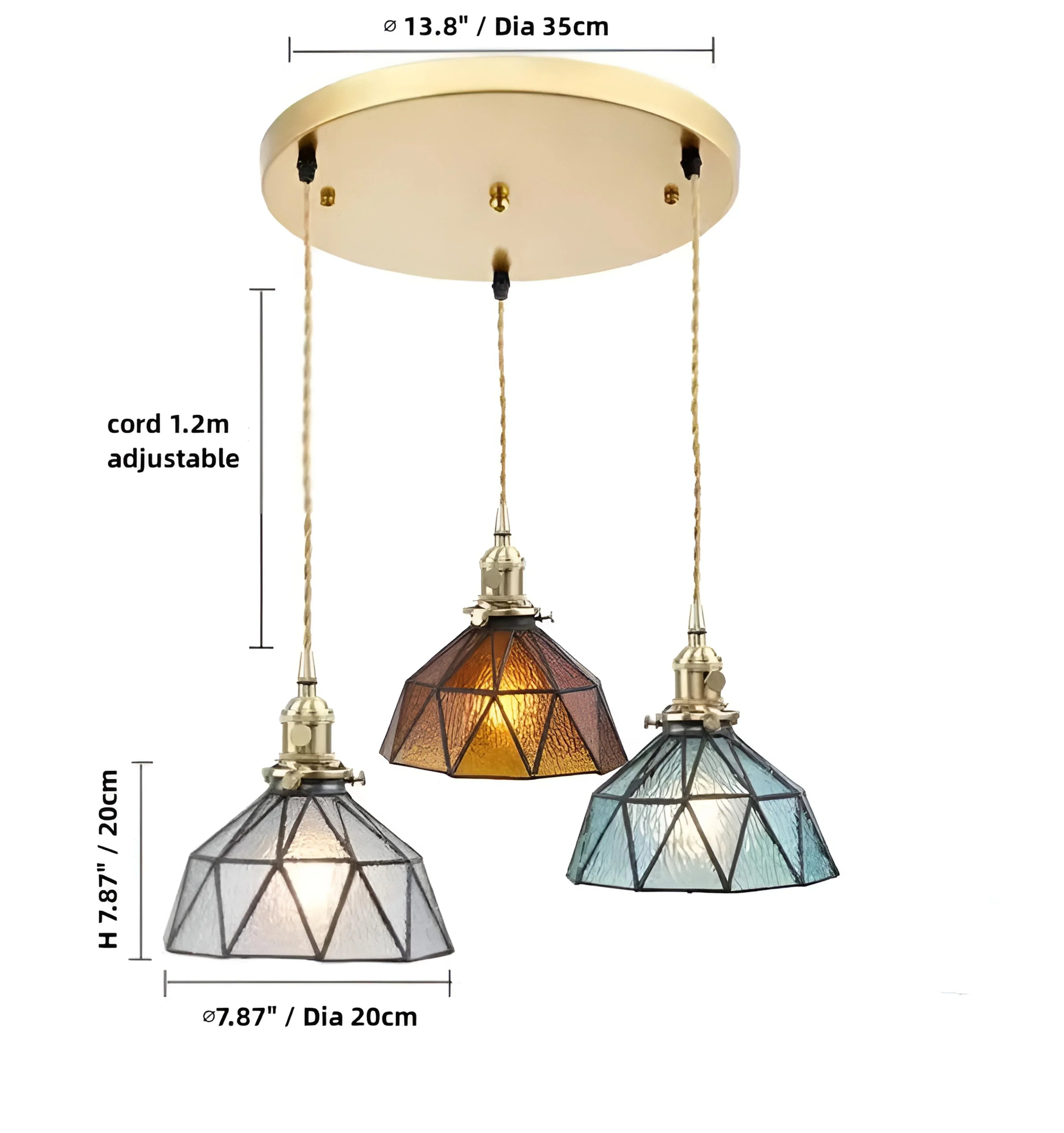 Hand-Pieced Glass Pendant Light - Auraolight