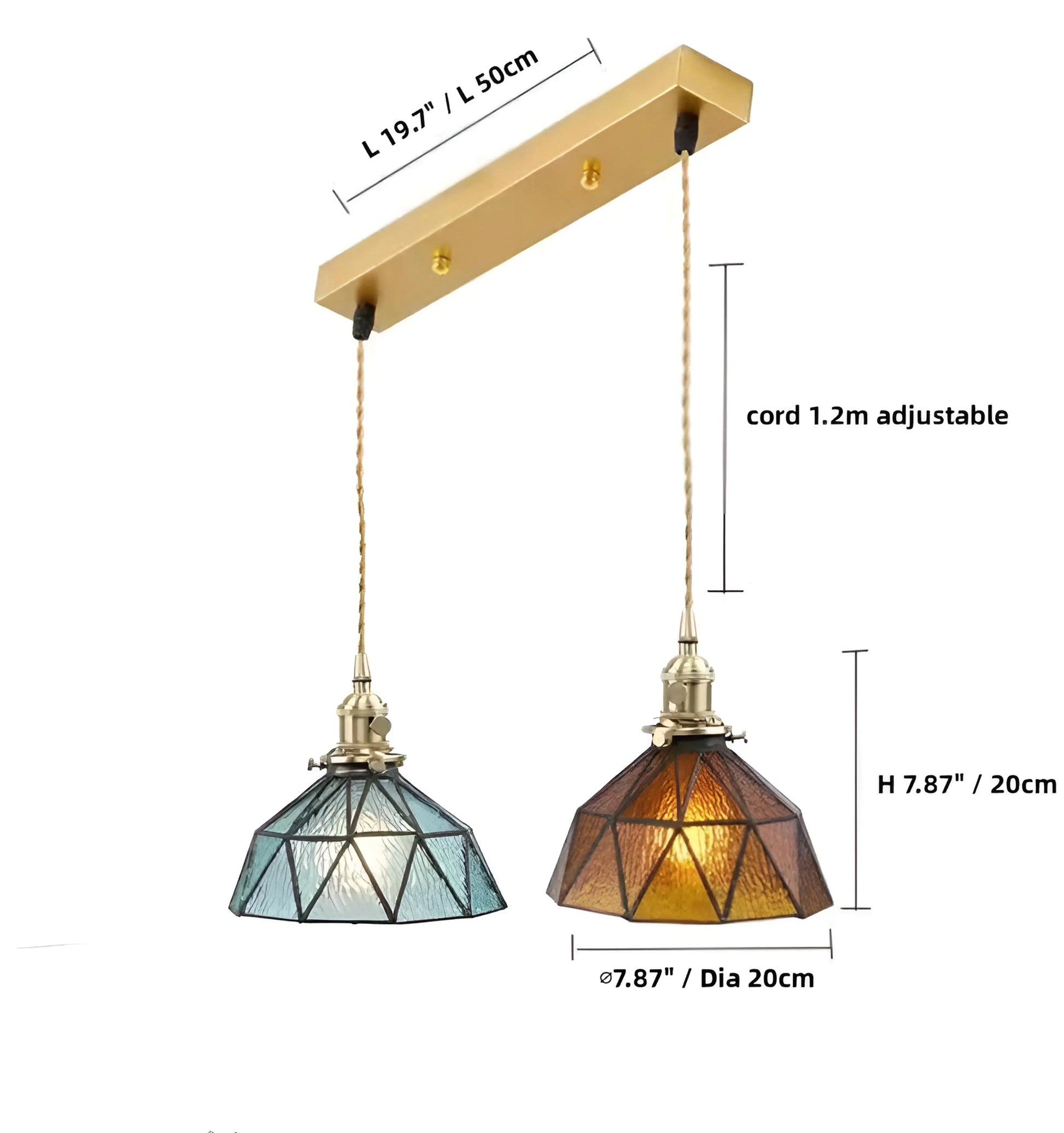 Hand-Pieced Glass Pendant Light - Auraolight