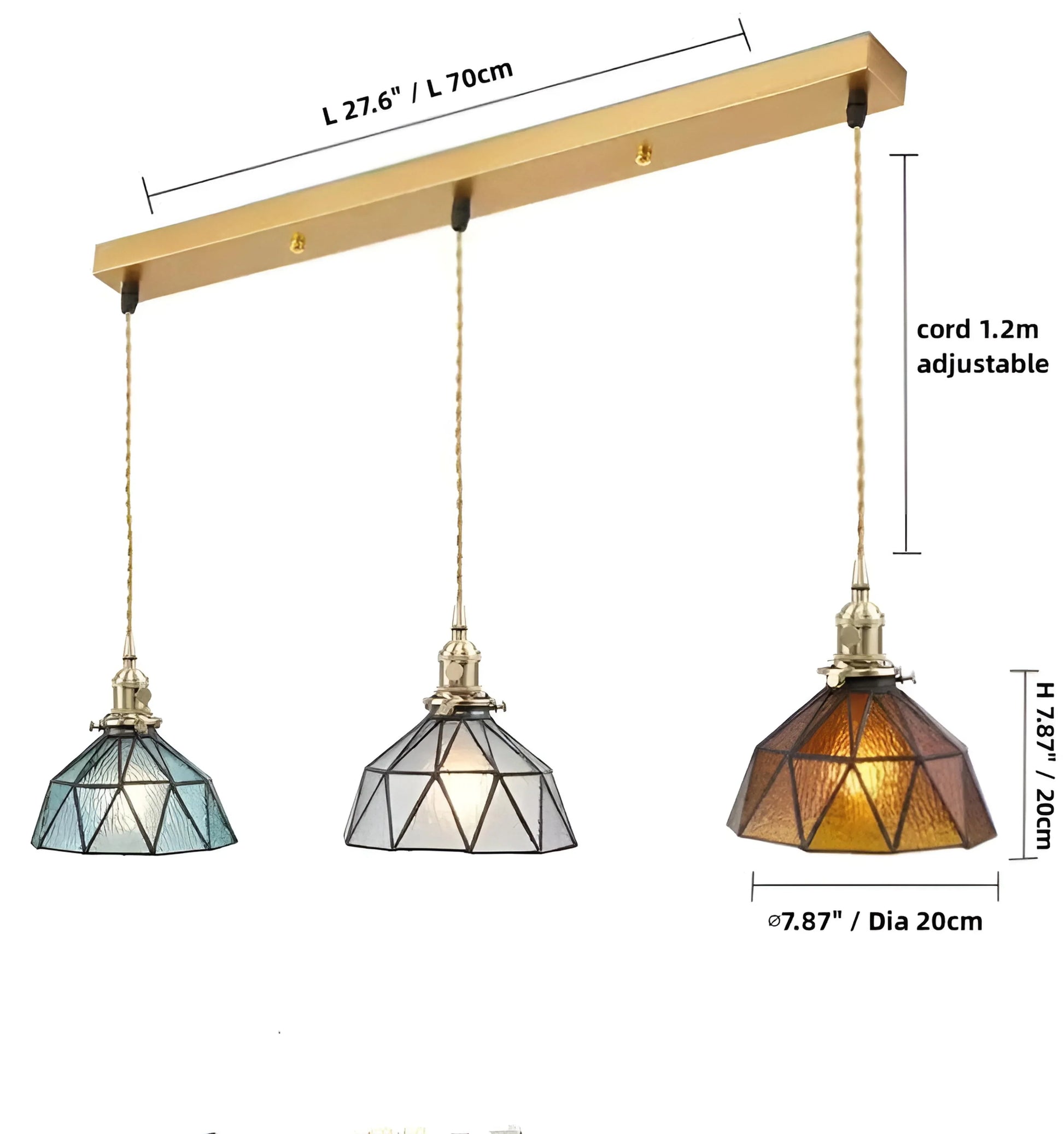 Hand-Pieced Glass Pendant Light - Auraolight