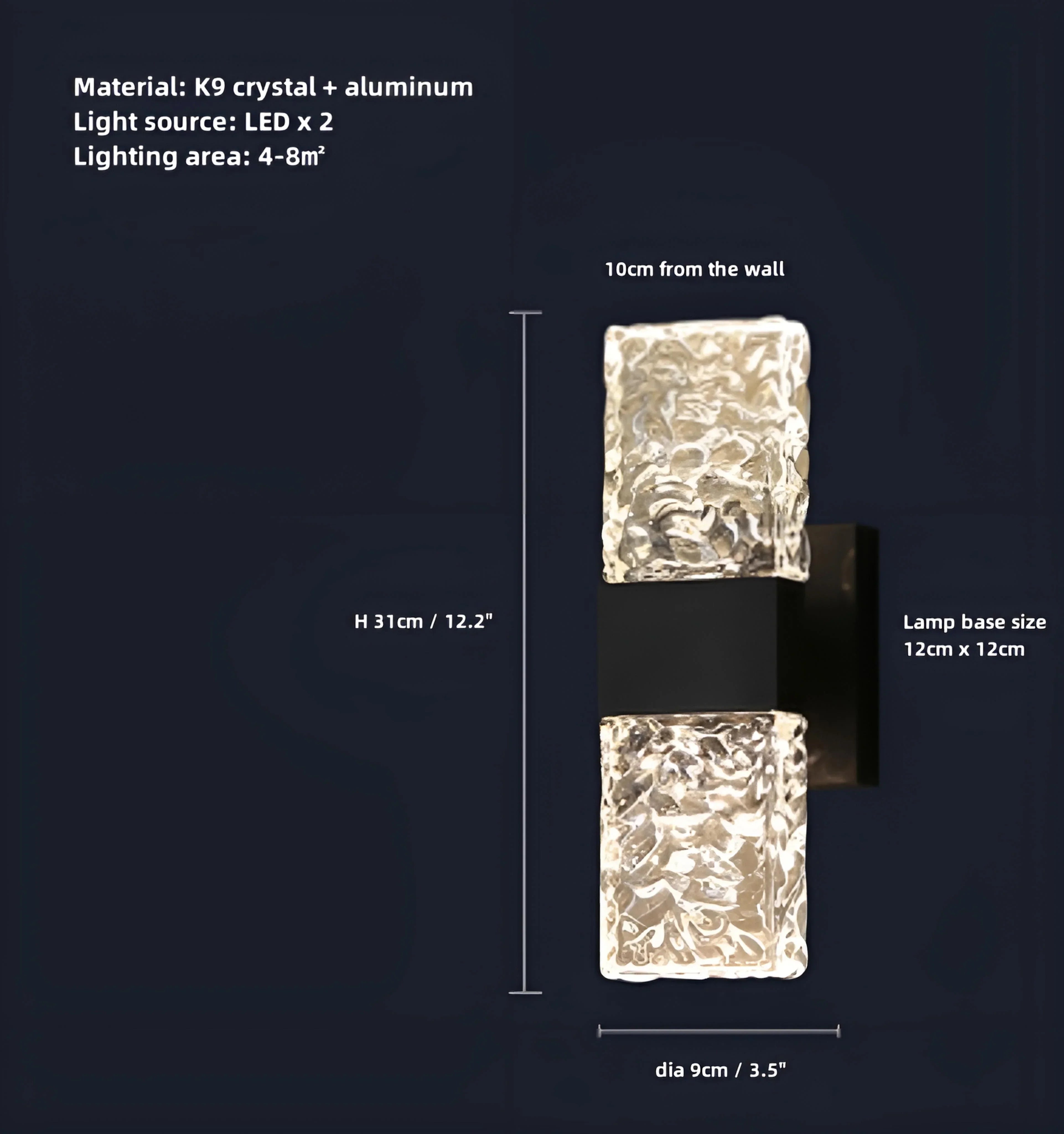 Ice Crystal Wall Lamp - Auraolight