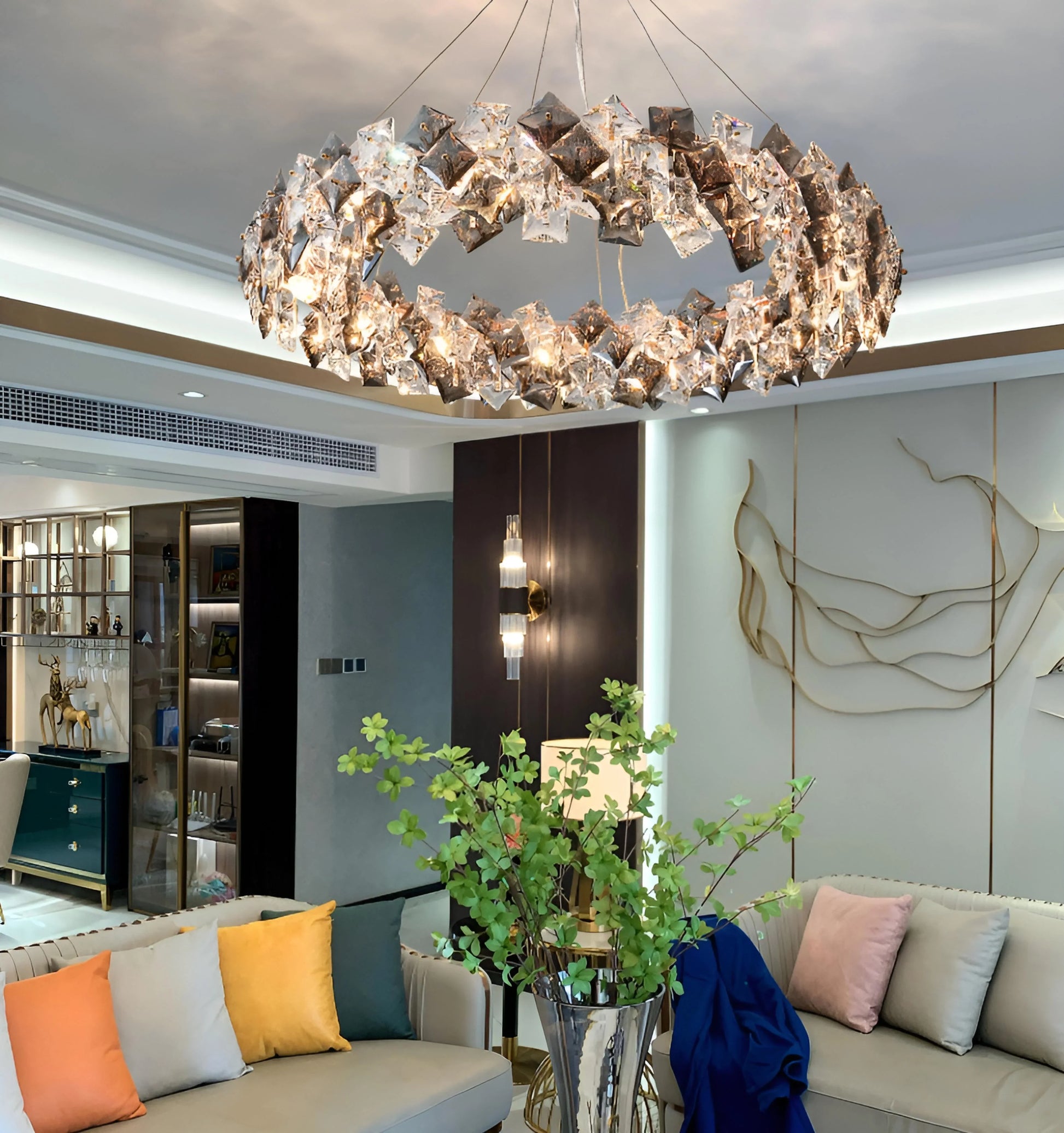 Jonas Scale Crystal Chandelier - Auraolight